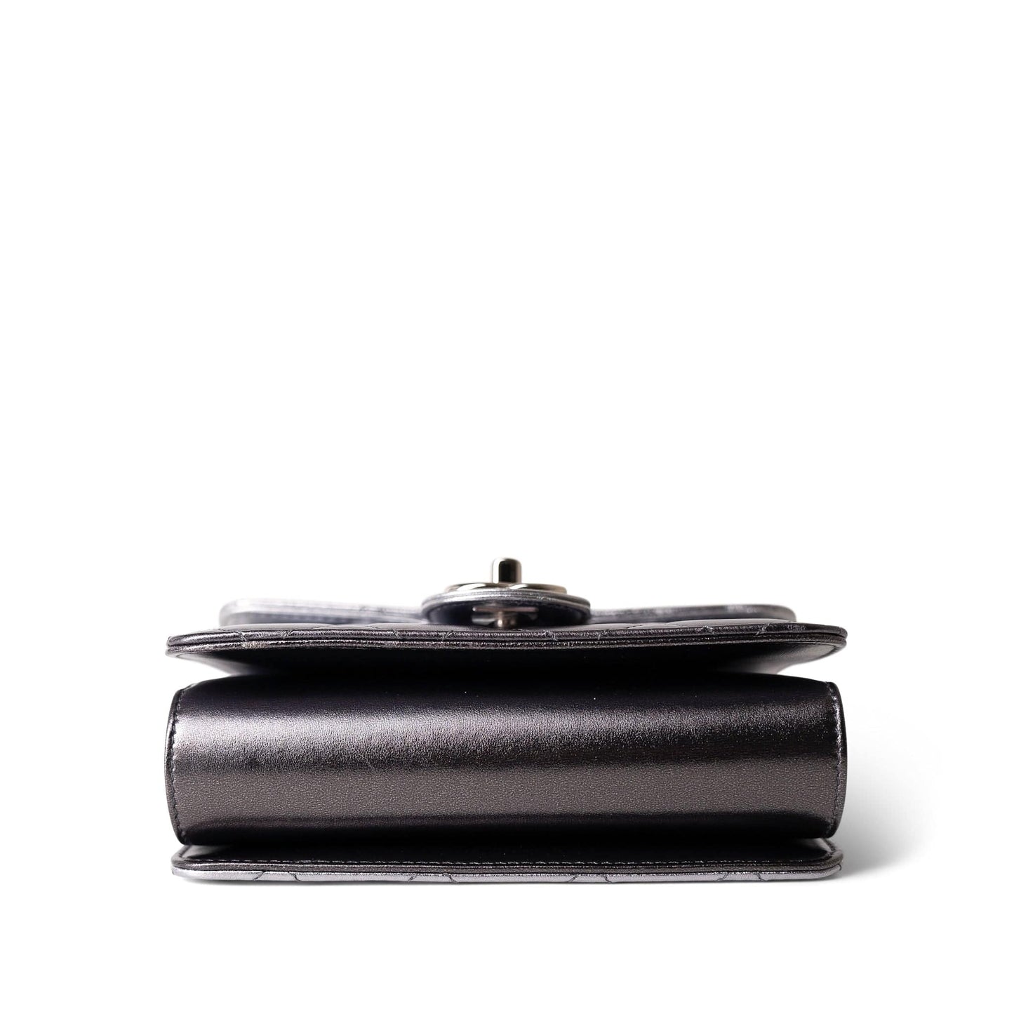 Like a Wallet Flap Bag Gradient Quilted Metallic Lambskin Silver Hardware