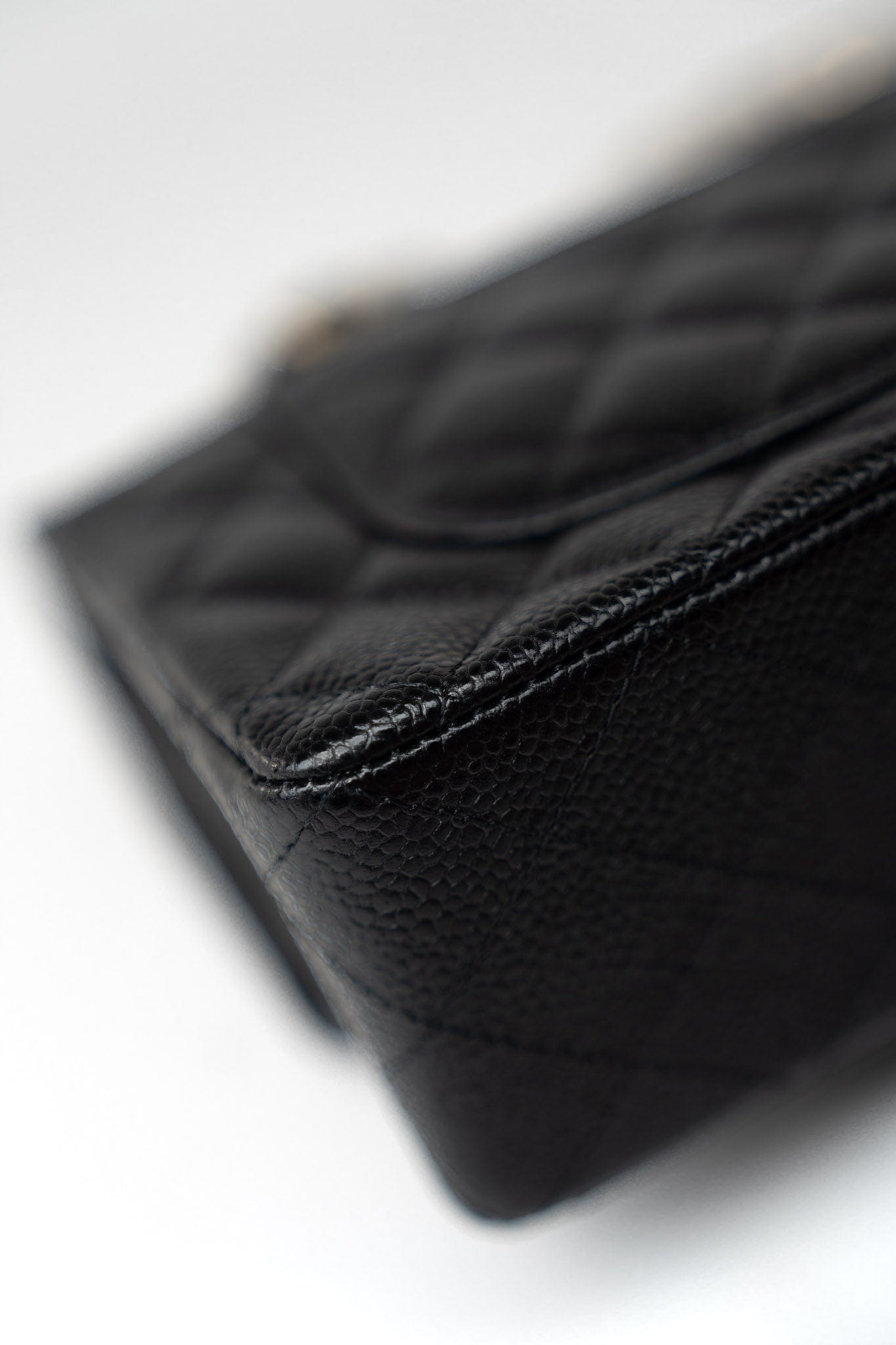 Small Black Caviar Quilted Classic Flap Gold Hardware
