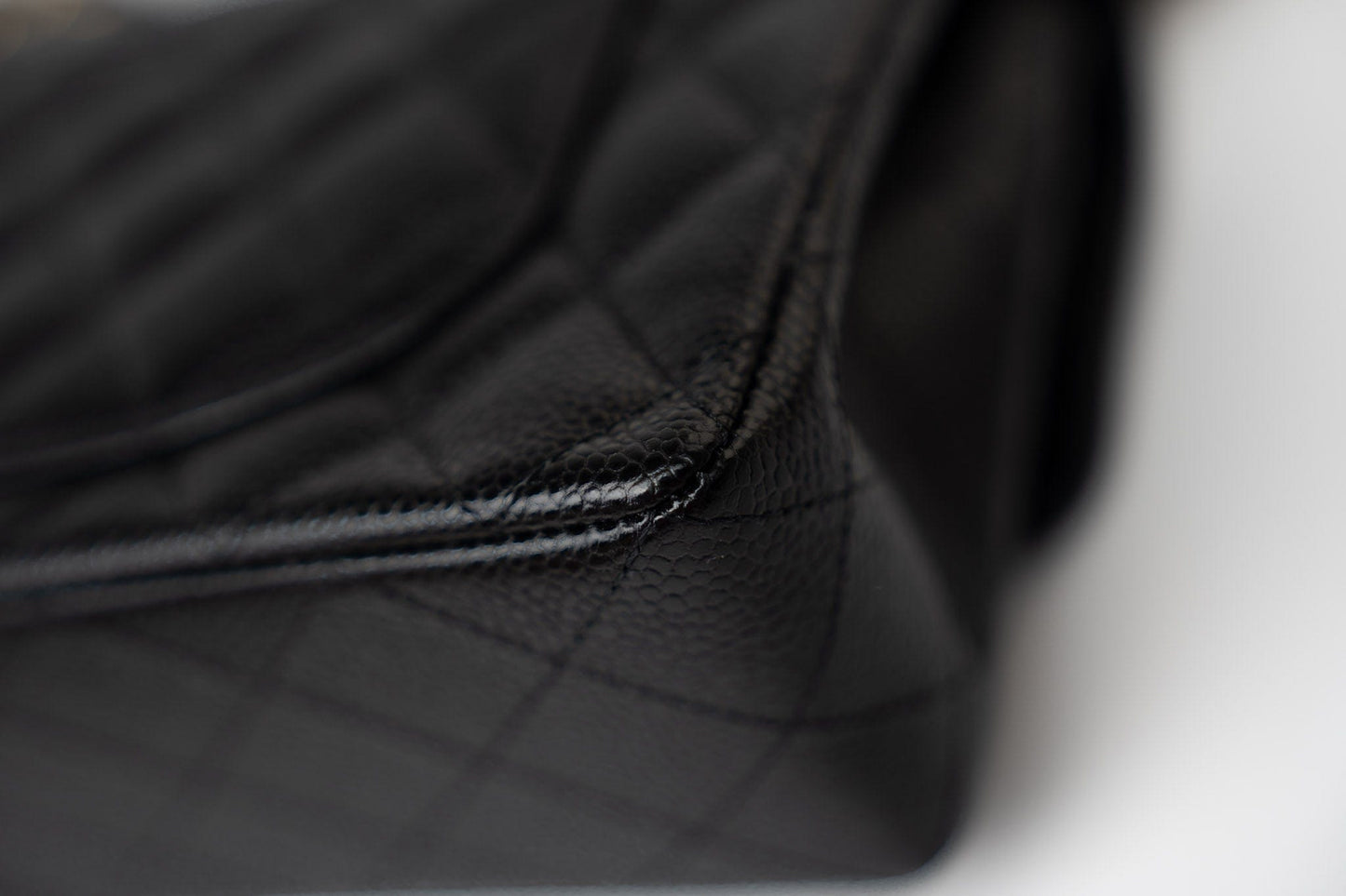 Small Black Caviar Quilted Classic Flap Gold Hardware