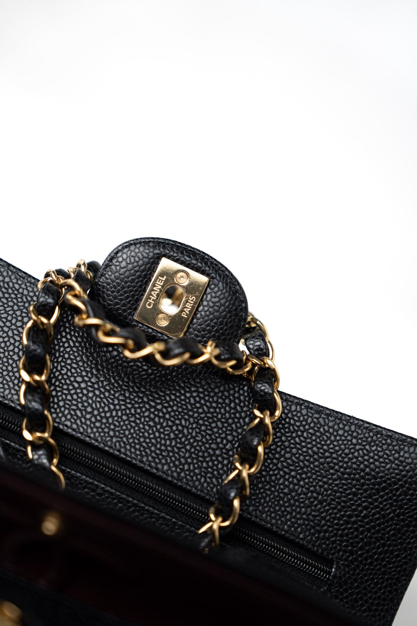 Small Black Caviar Quilted Classic Flap Gold Hardware