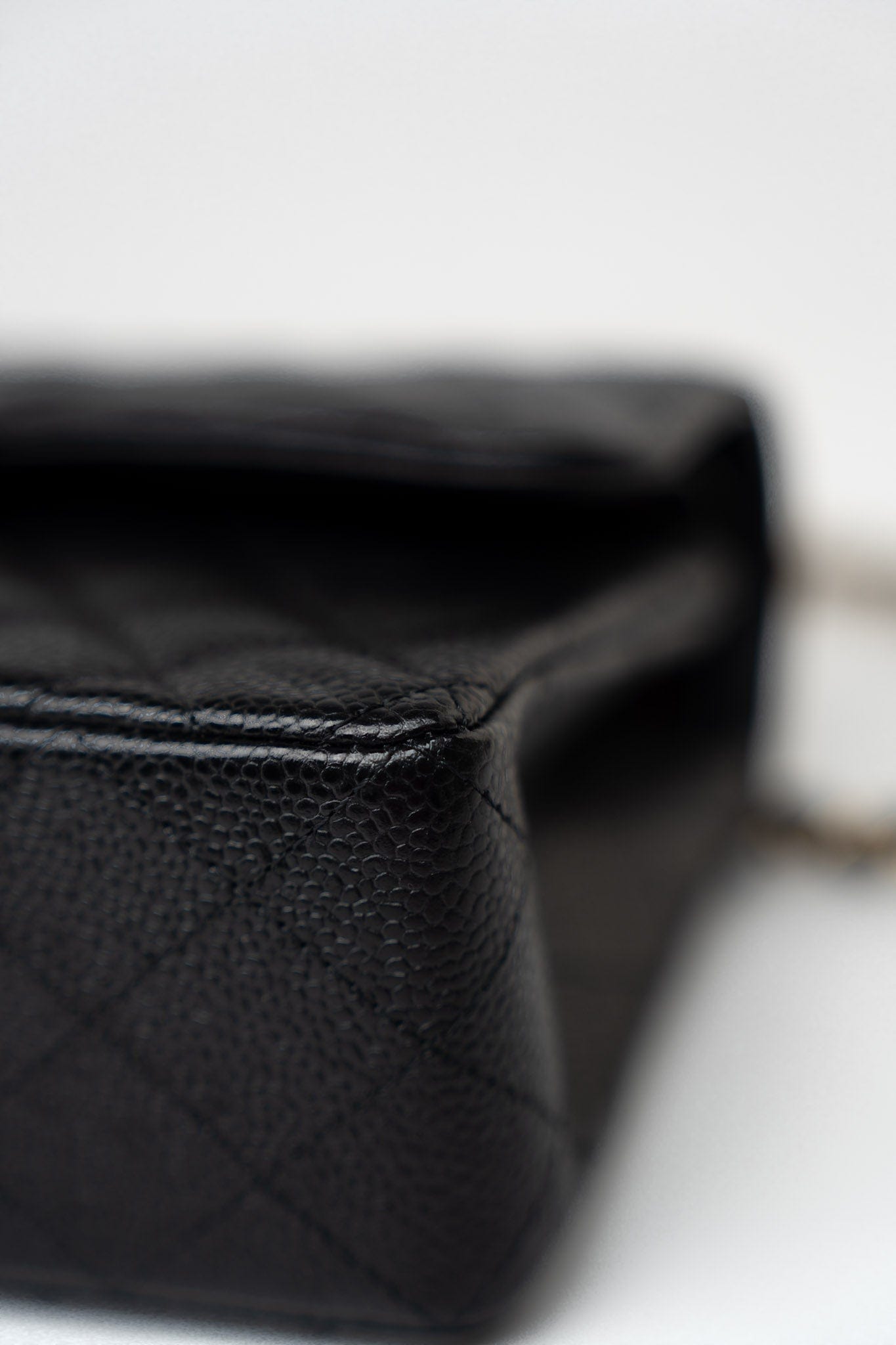 Small Black Caviar Quilted Classic Flap Gold Hardware