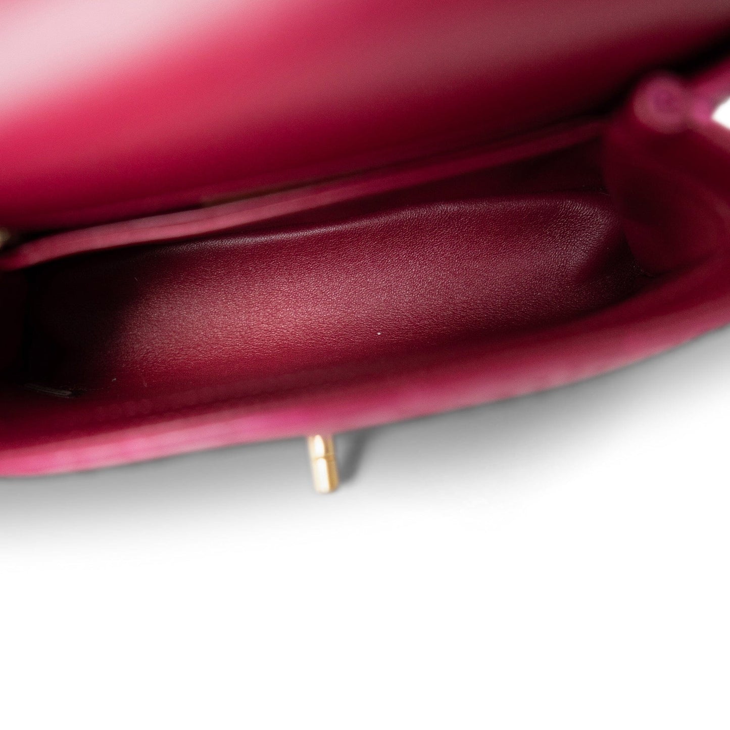 Small / Old Mini Burgundy Python Coco Handle Aged Gold Hardware