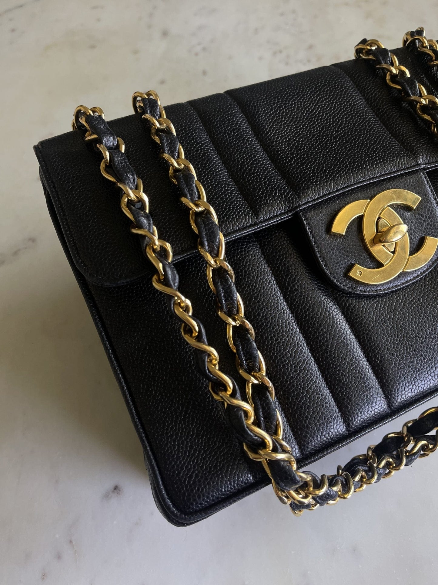 Vintage Black Caviar Jumbo GHW