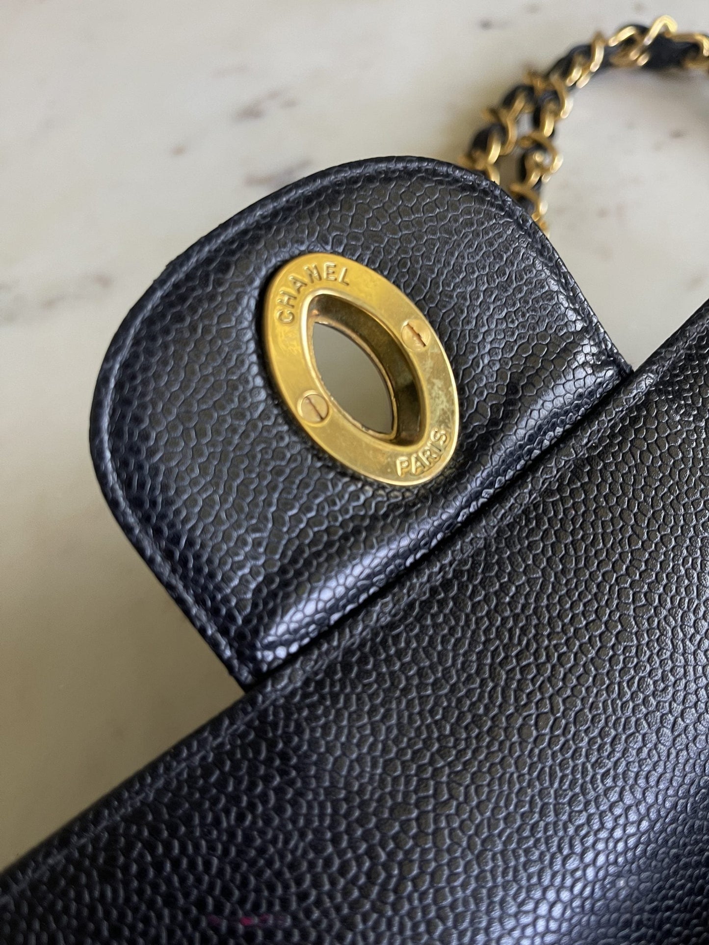 Vintage Black Caviar Jumbo GHW