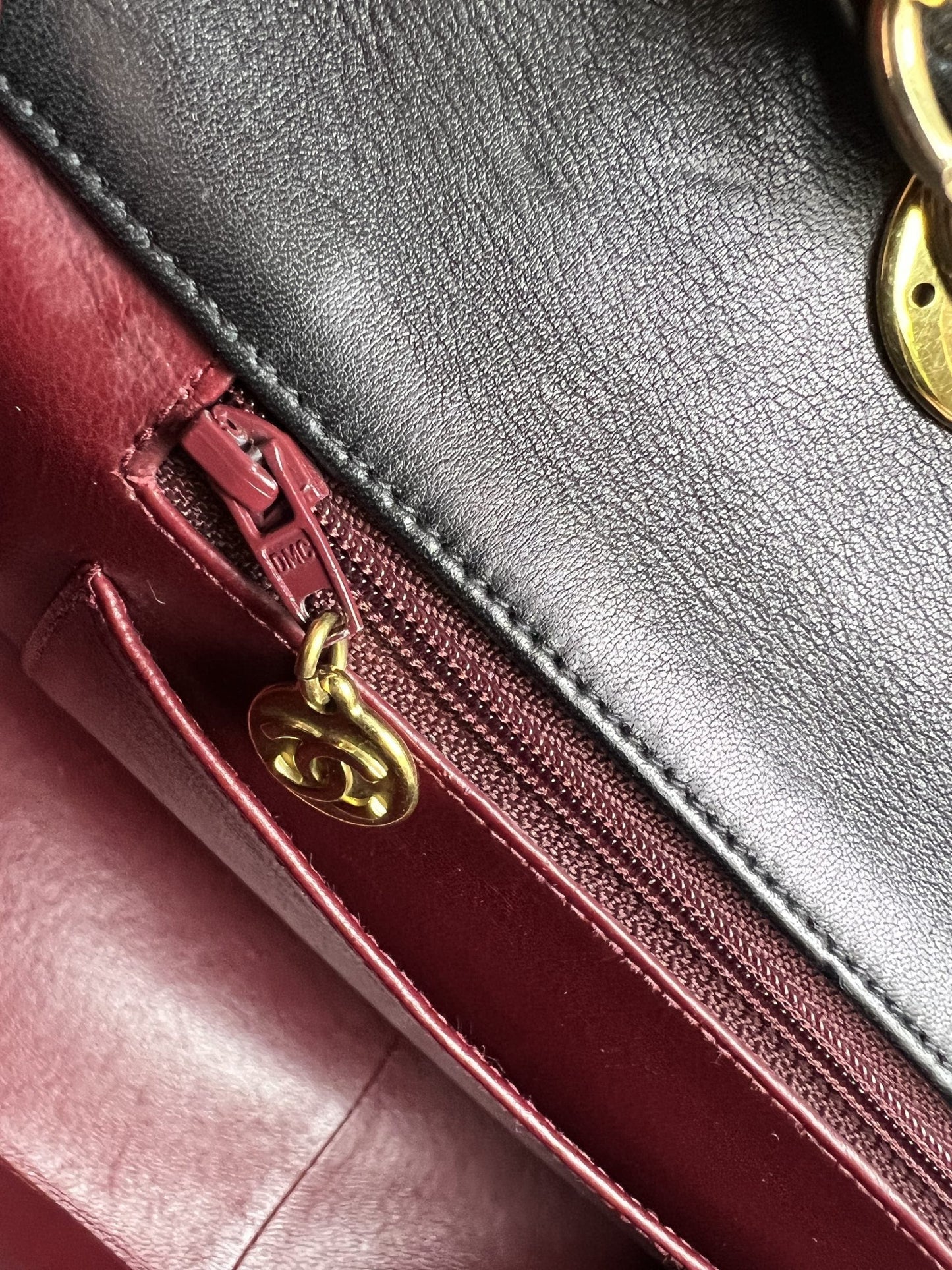 Vintage Black Lambskin Quilted Jumbo XL Single Flap