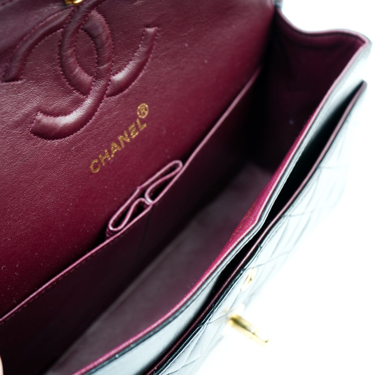 Vintage Black Medium Lambskin Quilted Classic Flap GHW