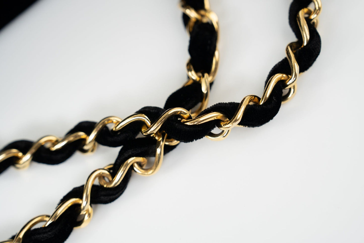 Vintage Black Velvet Matelasse Jumbo Single Flap