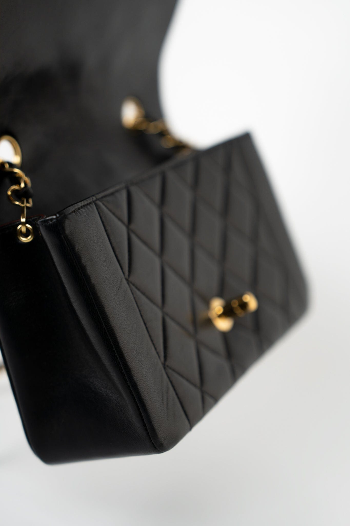 Vintage Diana Flap Small Lambskin Quilted Single Flap GHW