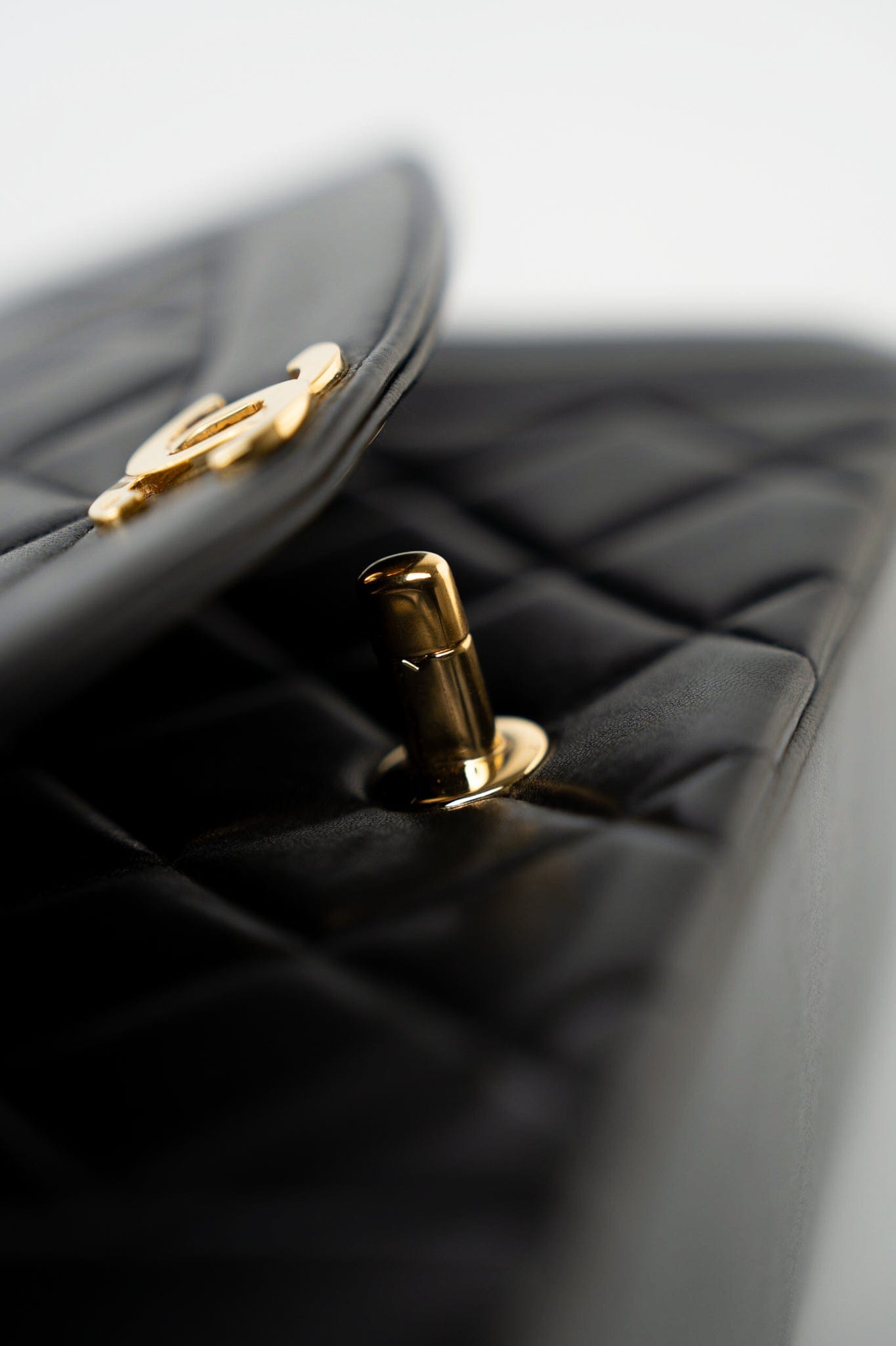 Vintage Diana Flap Small Lambskin Quilted Single Flap GHW