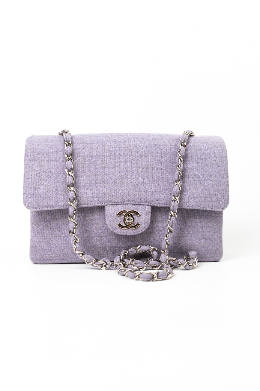 Vintage Lavender/ Lilac Cotton Quilted Single Flap Medium SHW