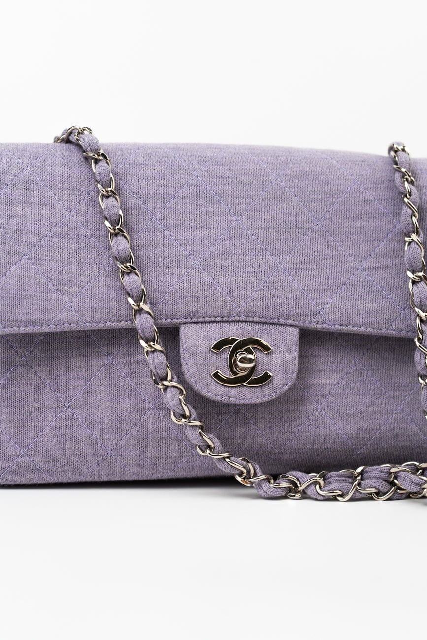 Vintage Lavender/ Lilac Cotton Quilted Single Flap Medium SHW