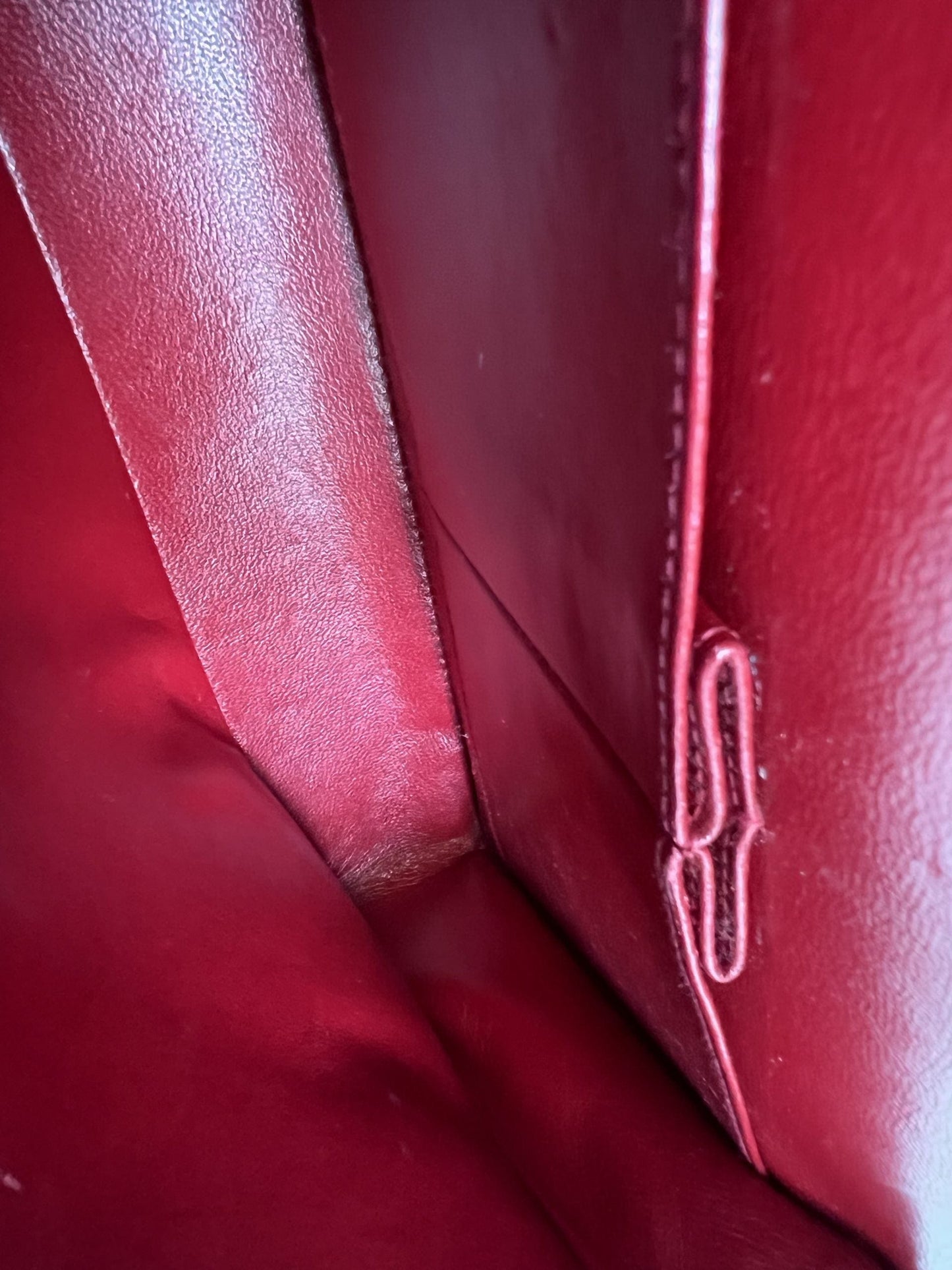 Vintage Red Lambskin Quilted Classic Flap GHW