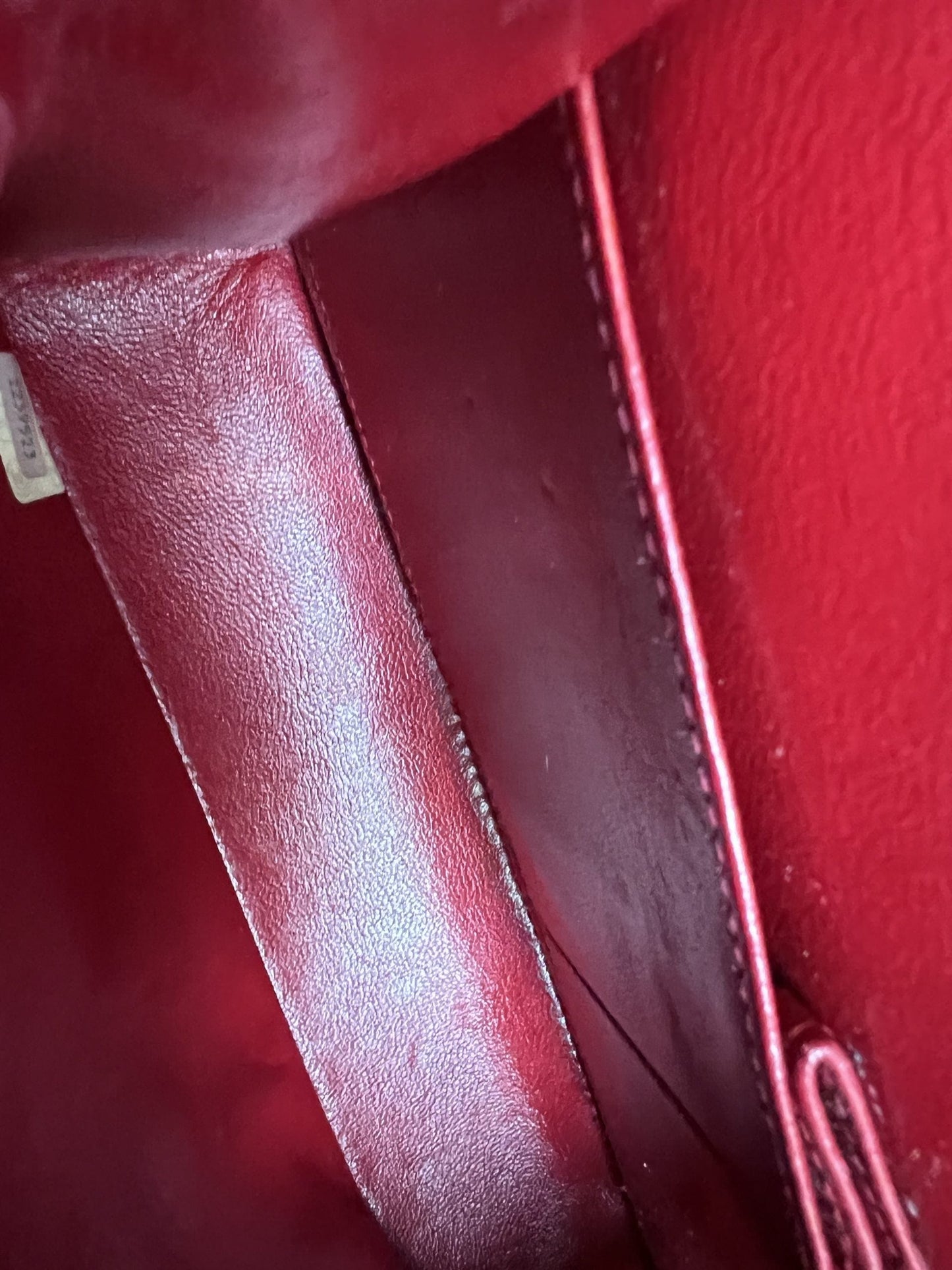 Vintage Red Lambskin Quilted Classic Flap GHW