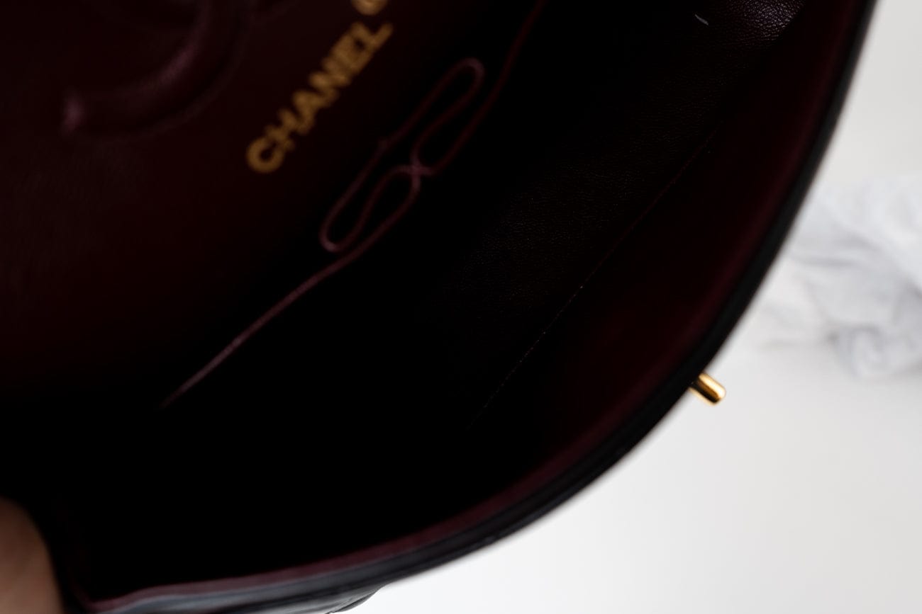 Vintage Small Classic Flap Black Lambskin Quilted GHW