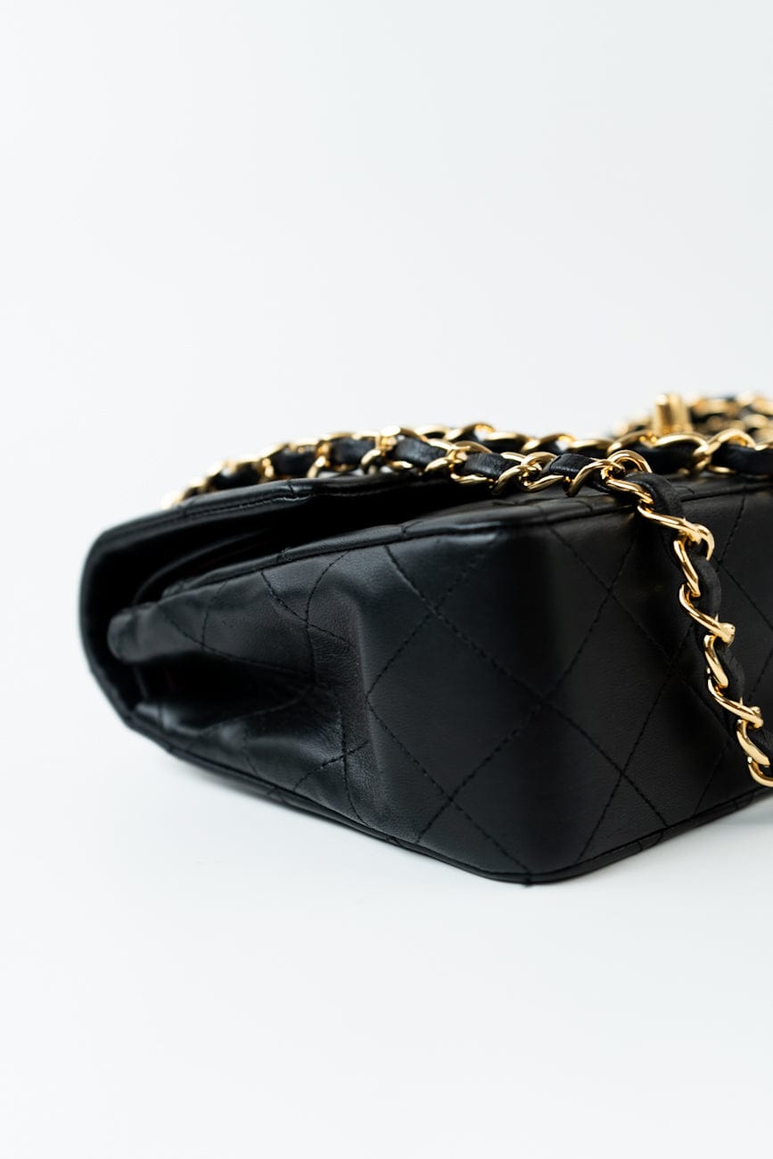 Vintage Small Classic Flap Black Lambskin Quilted GHW