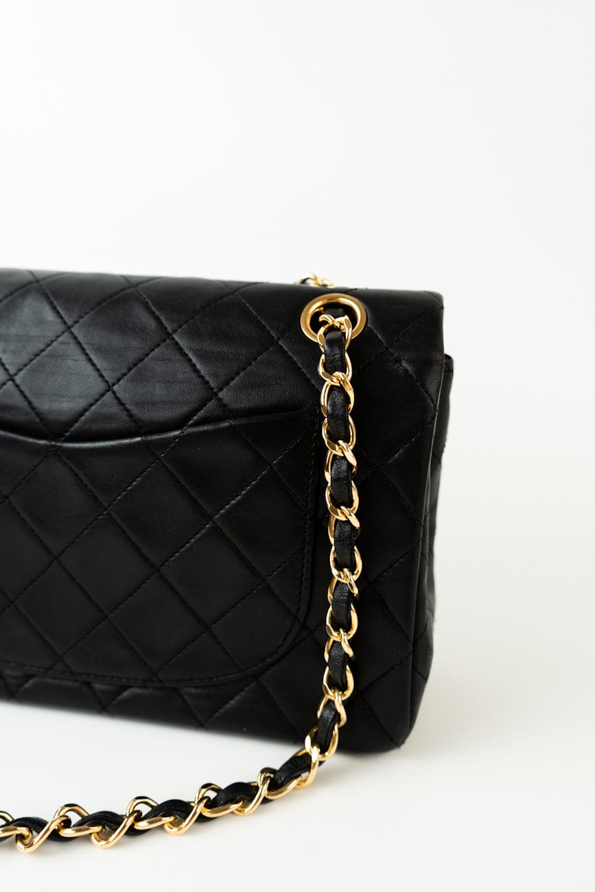 Vintage Small Classic Flap Black Lambskin Quilted GHW