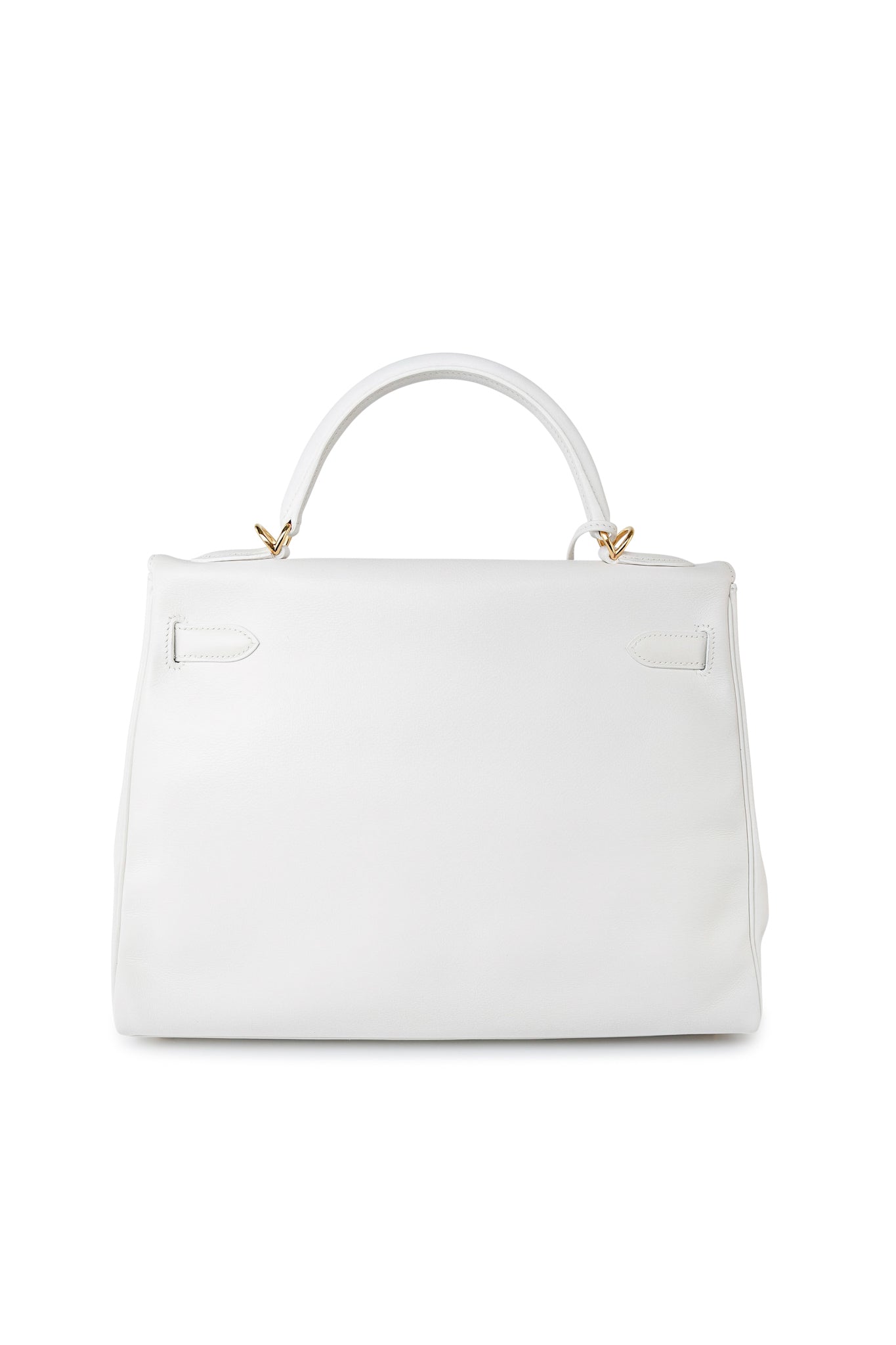 Vintage White Lambskin Quilted Classic Flap Small Gold Hardware