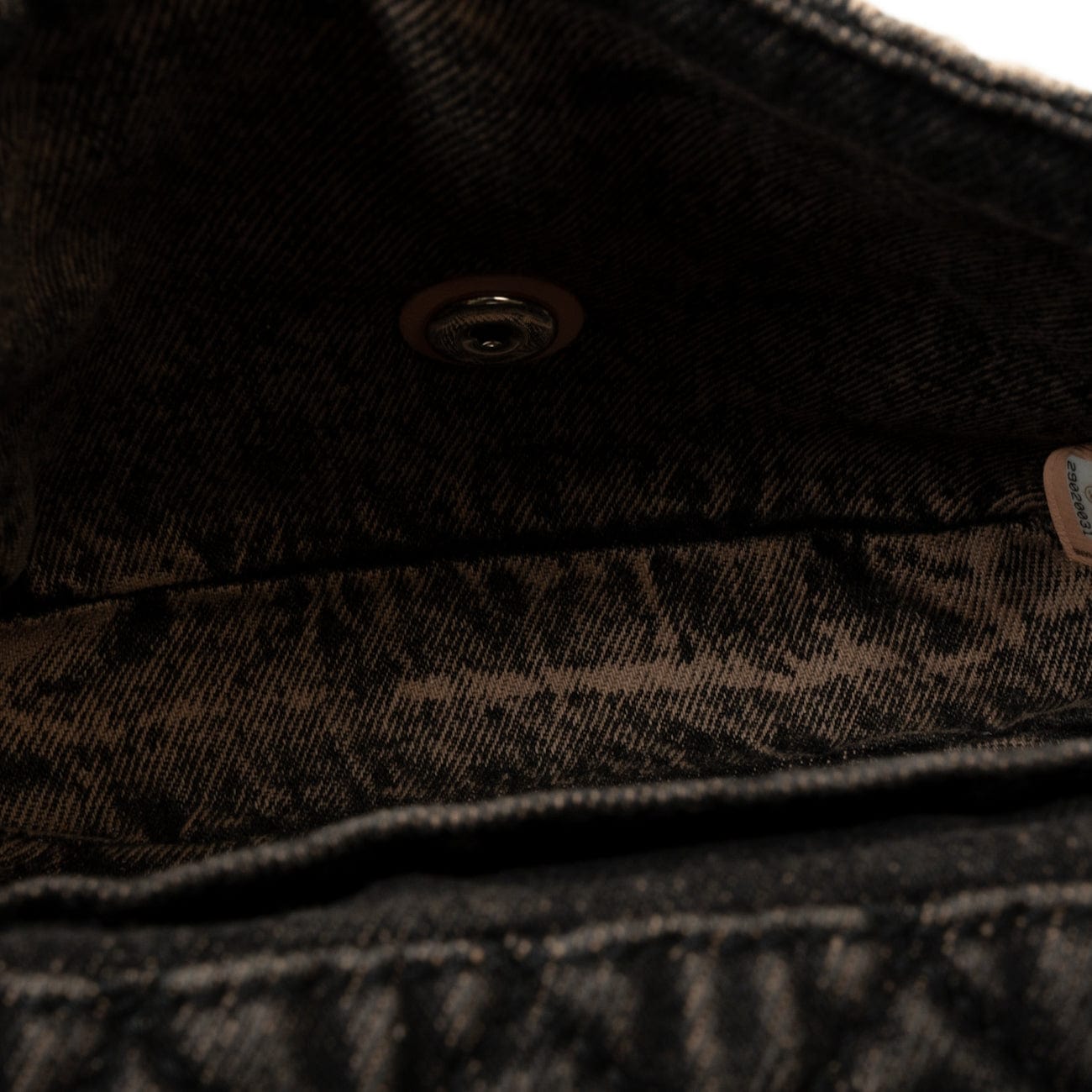 Washed Denim Quilted Small Denimpression Flap Rose Clair Silver Hardware