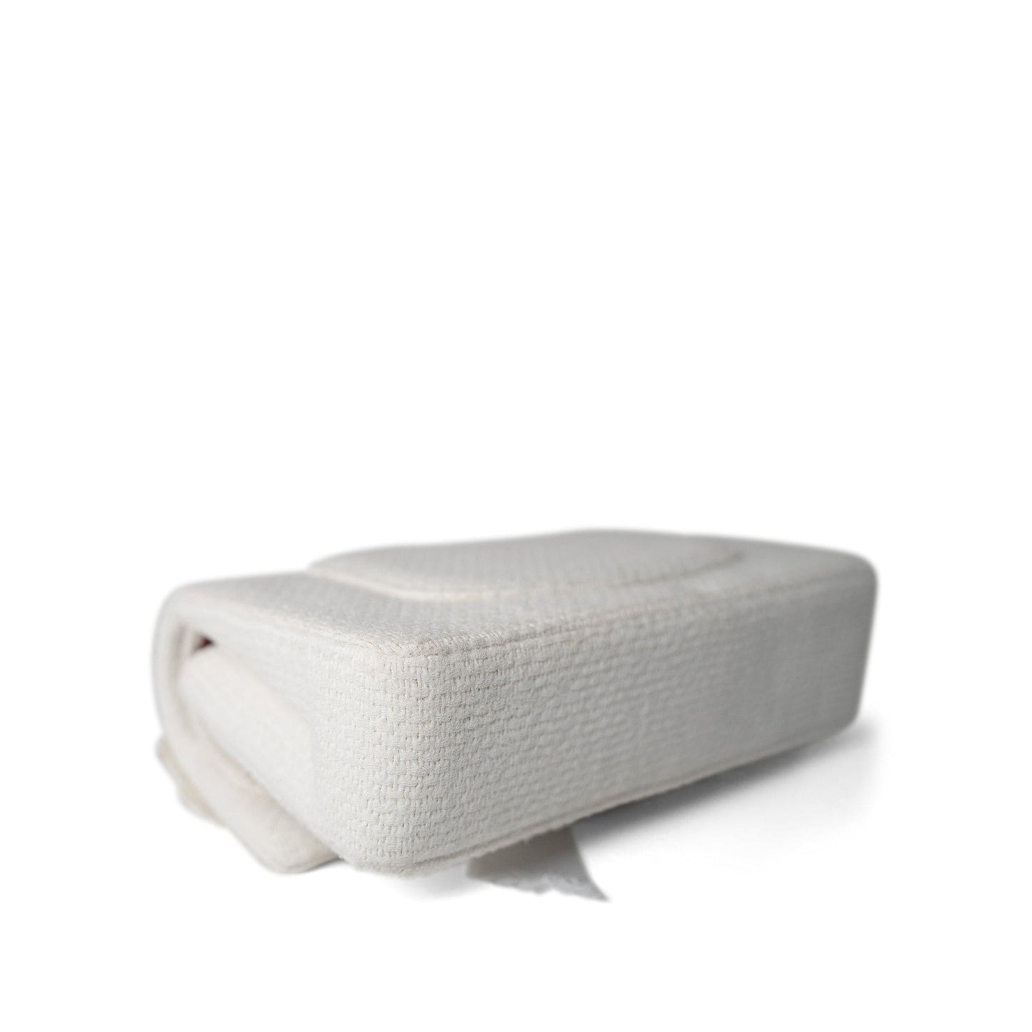 22C White Tweed Classic Flap Medium