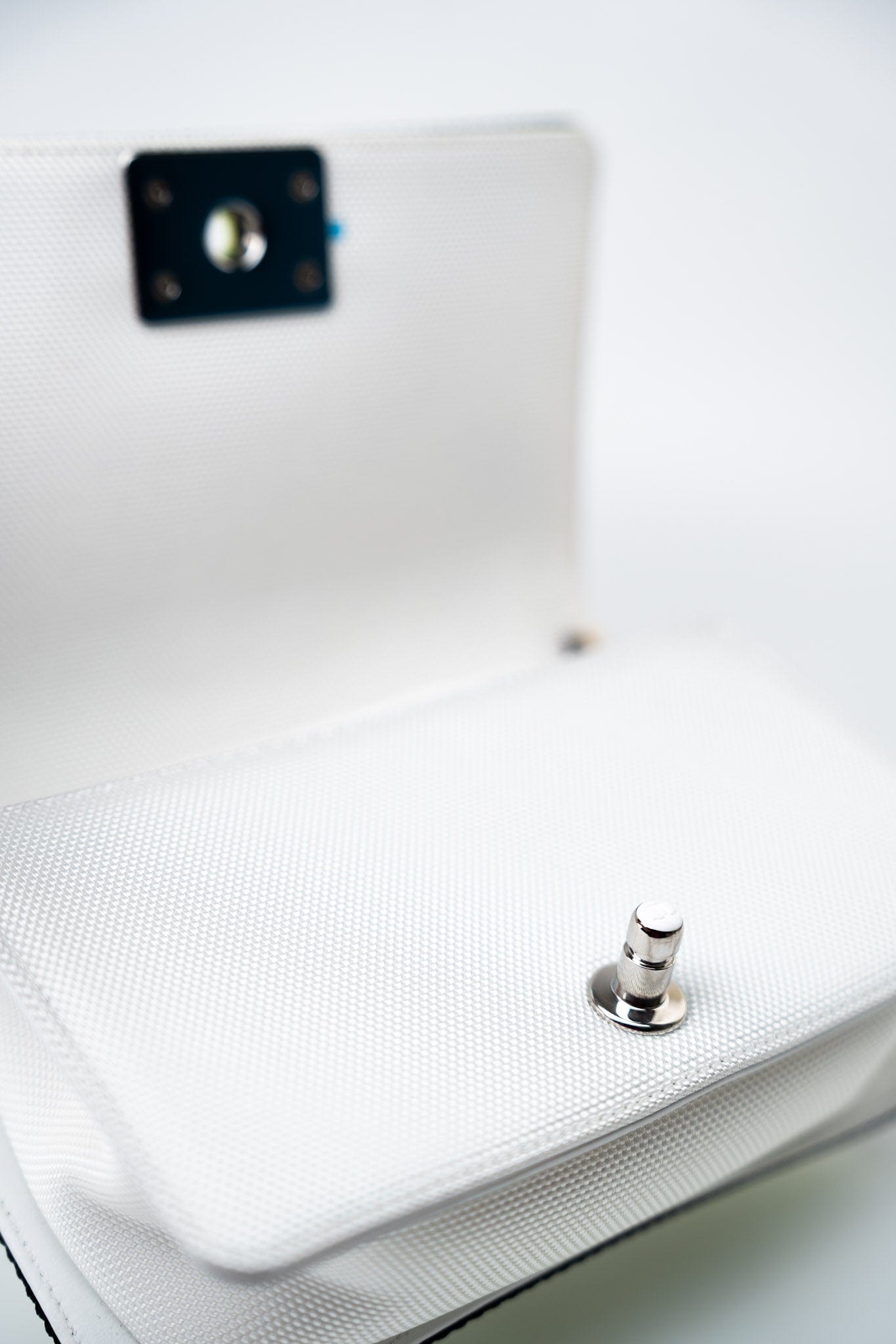 Small Fluo Boy Flap Nylon Quilted White Black Yellow