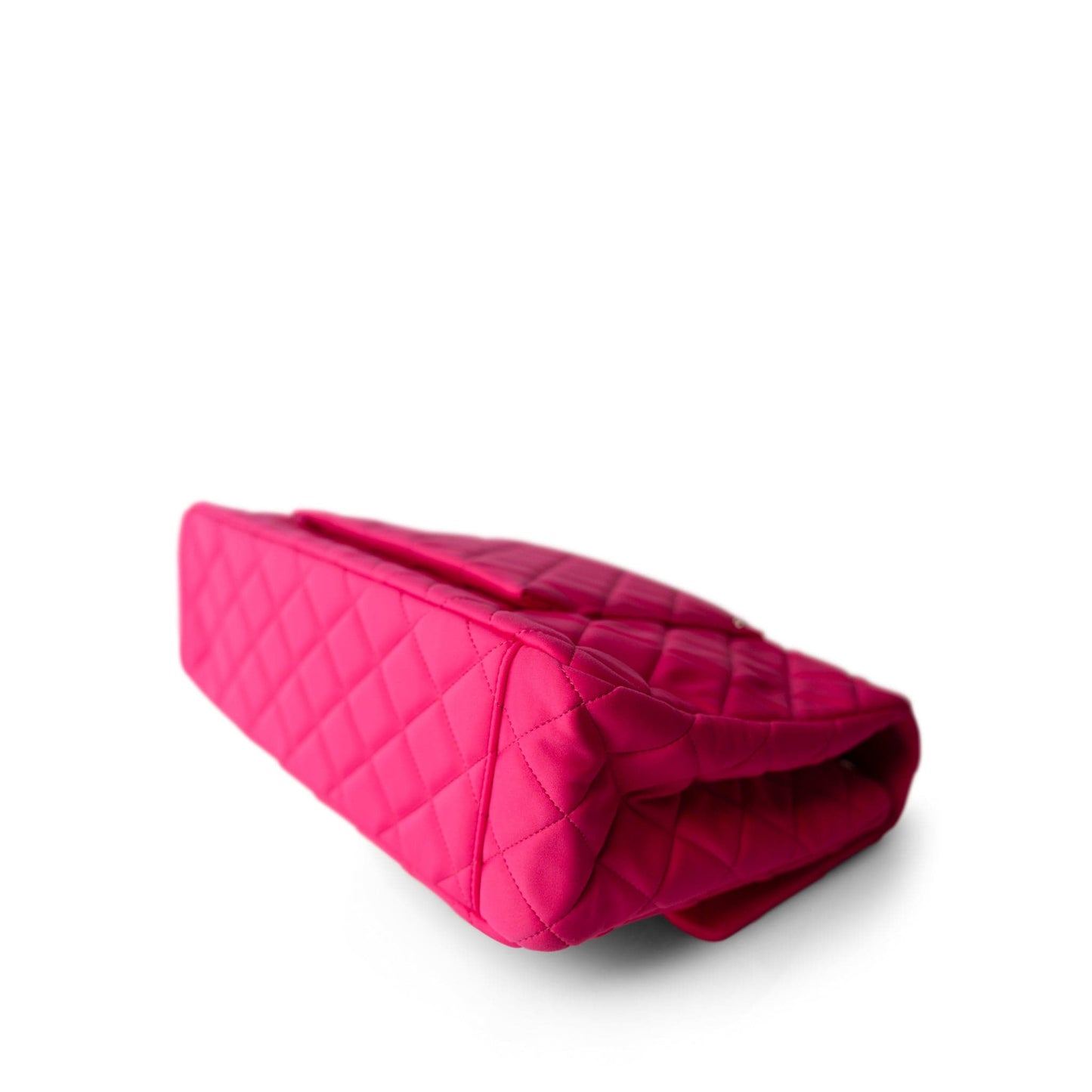 Pink Jersey Quilted XXL Jumbo Single Flap Light Gold Hardware