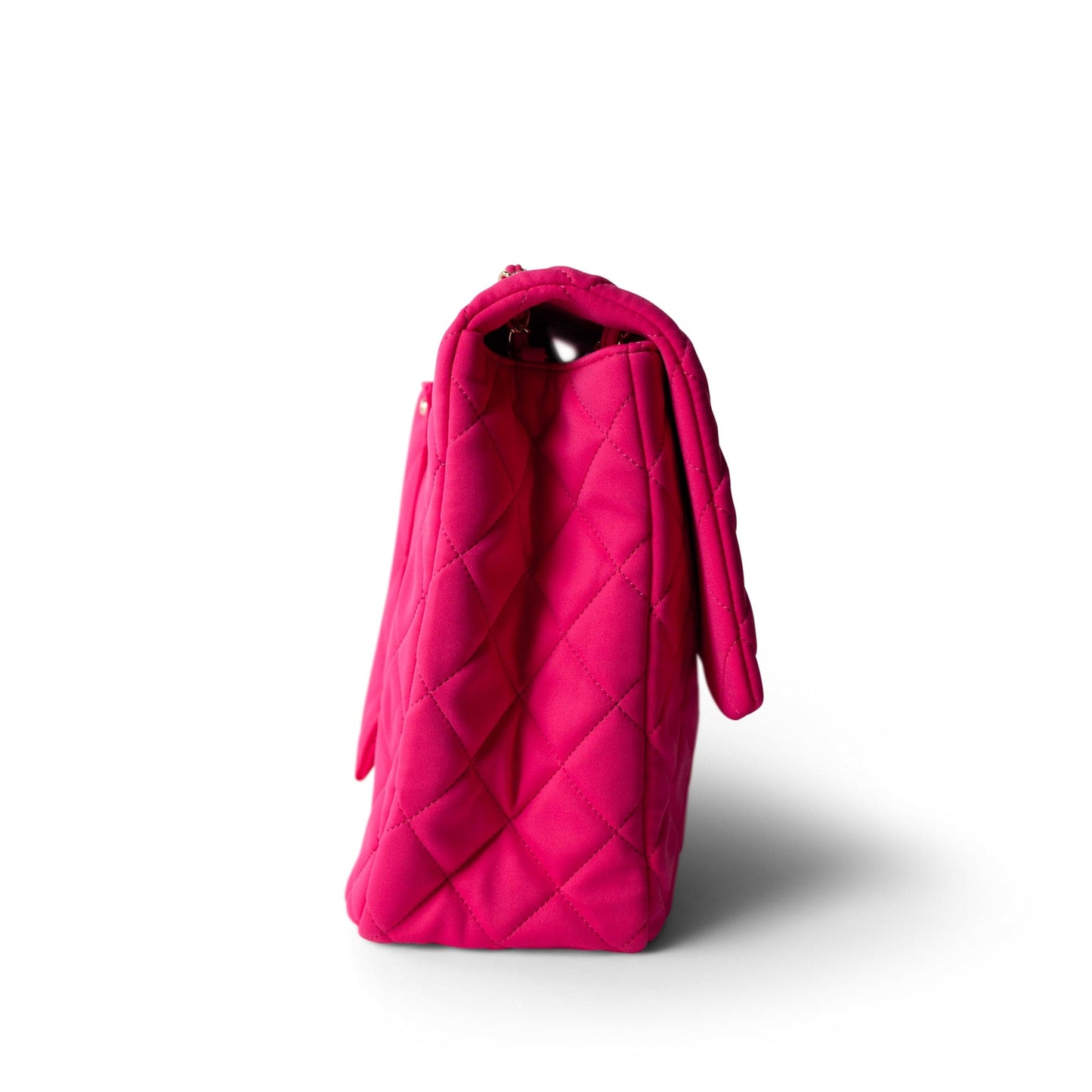 Pink Jersey Quilted XXL Jumbo Single Flap Light Gold Hardware