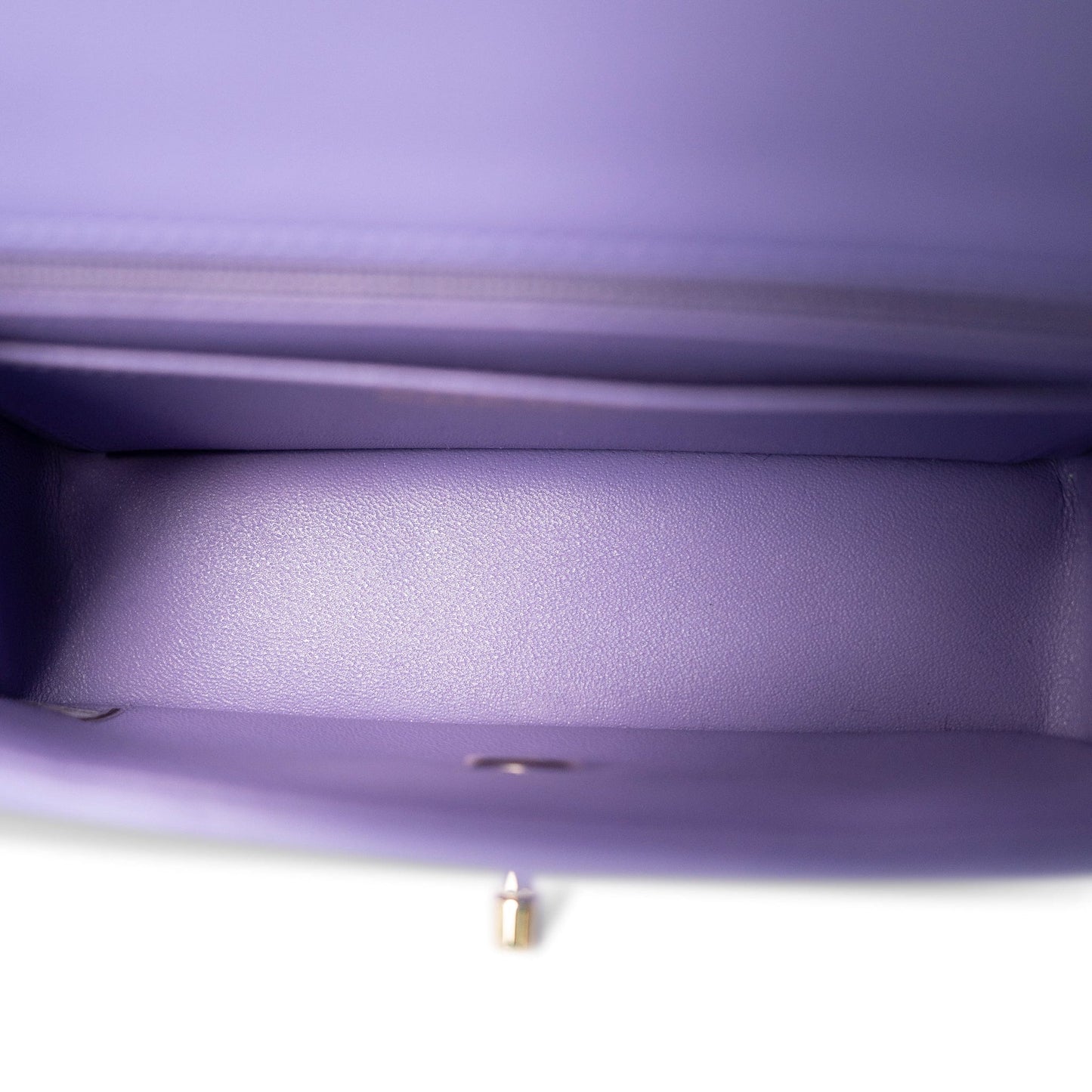 20S Light Purple Lambskin Chevron Mini Rectangular Flap Light Gold Hardware