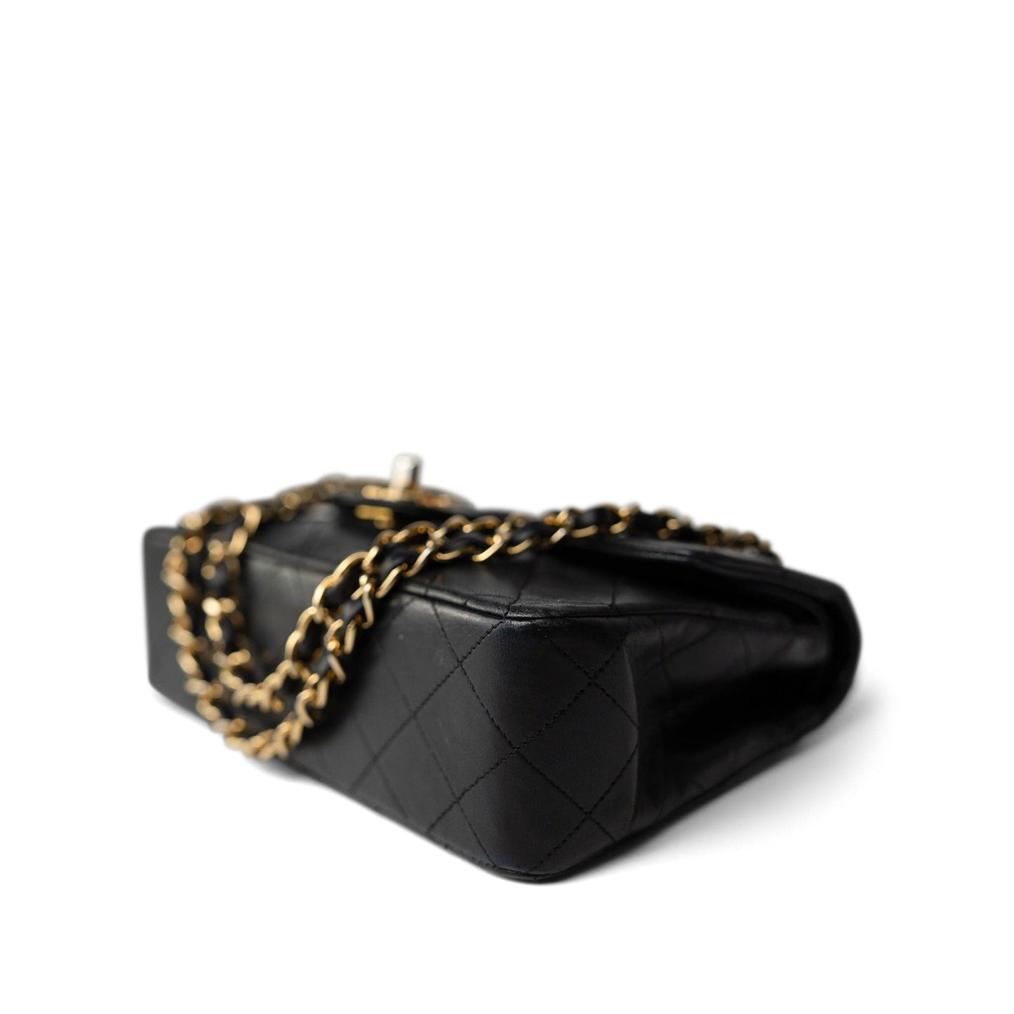 Vintage Small Classic Flap Black Lambskin Quilted GHW