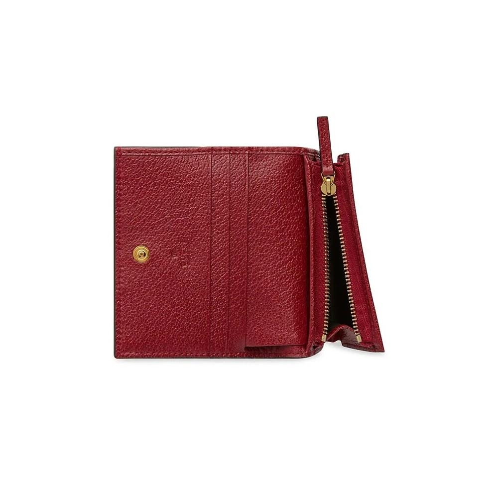 Gucci Ophidia Red Supreme Coated Canvas Gg Floral Wallet Bifold Wallet
