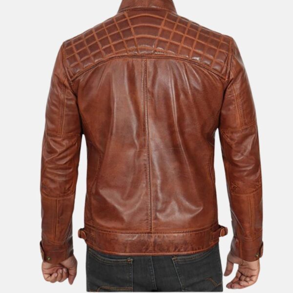 Brown Biker Mens Vintage Leather Jacket