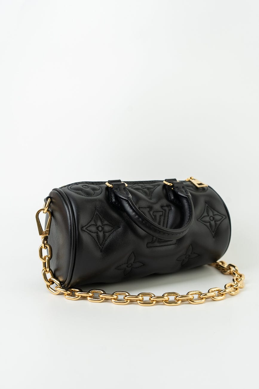 Louis Vuitton Black Monogram Calfskin Leather Papillon BB Bag