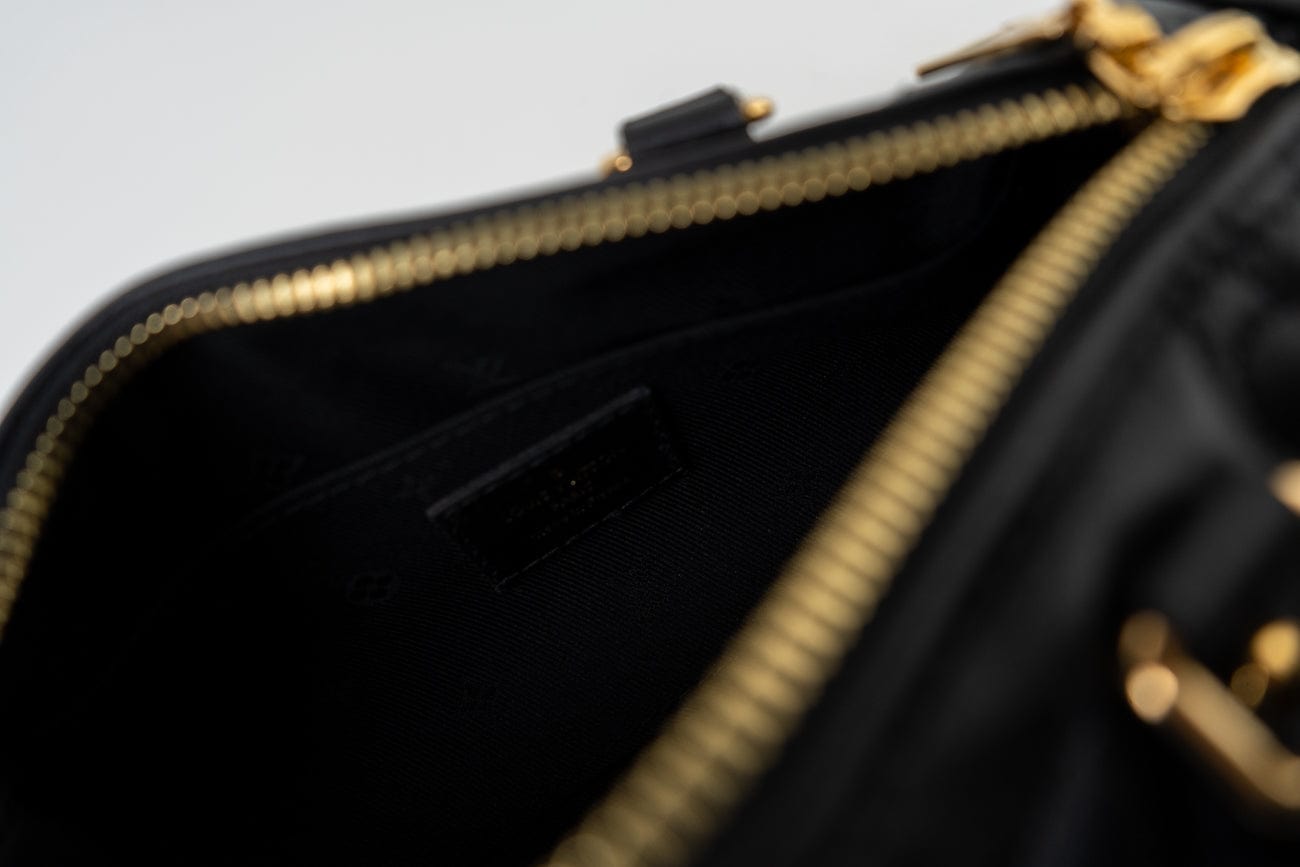 Louis Vuitton Black Monogram Calfskin Leather Papillon BB Bag