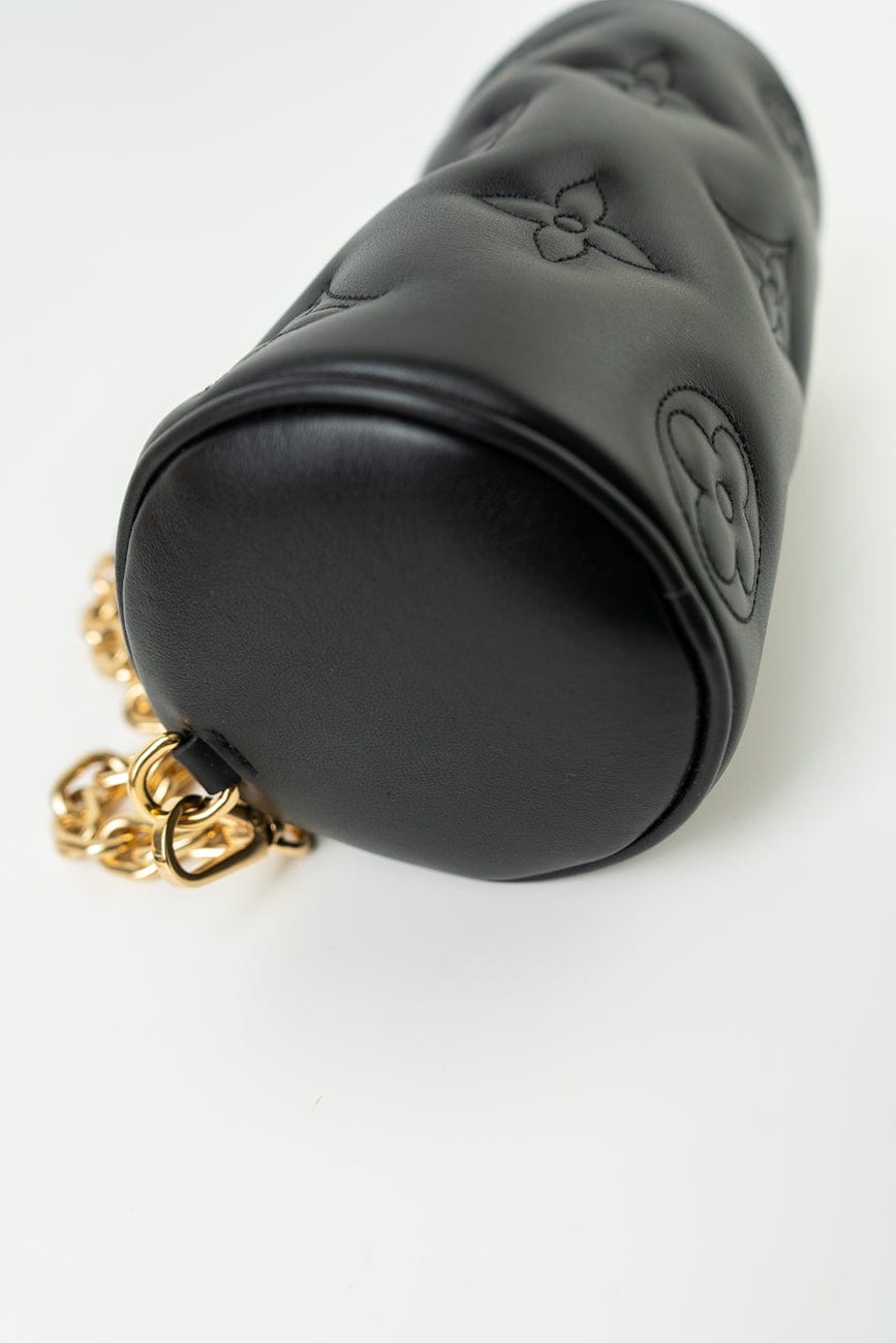 Louis Vuitton Black Monogram Calfskin Leather Papillon BB Bag