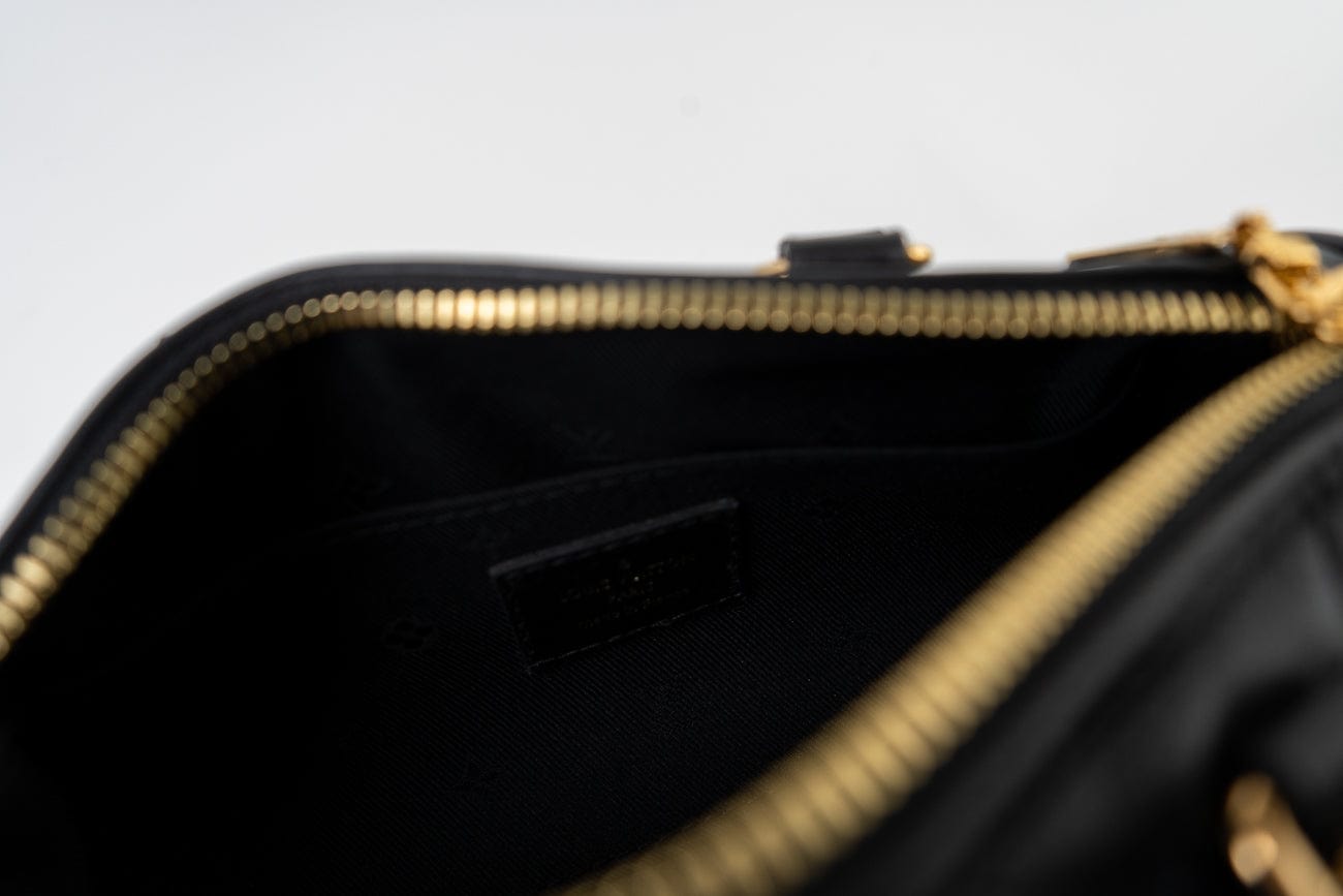 Louis Vuitton Black Monogram Calfskin Leather Papillon BB Bag