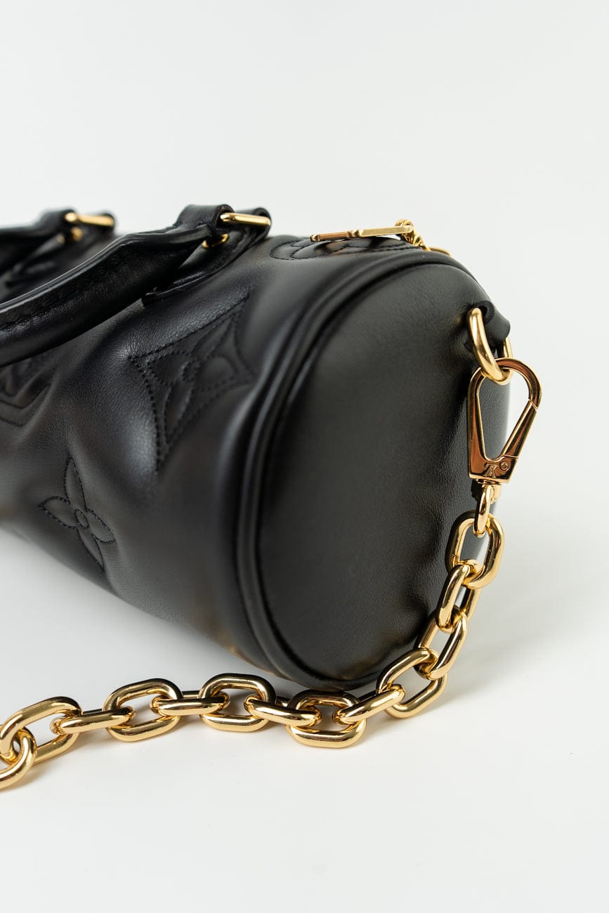 Louis Vuitton Black Monogram Calfskin Leather Papillon BB Bag