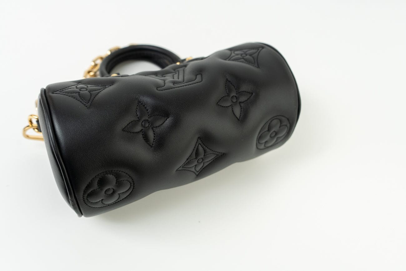 Louis Vuitton Black Monogram Calfskin Leather Papillon BB Bag