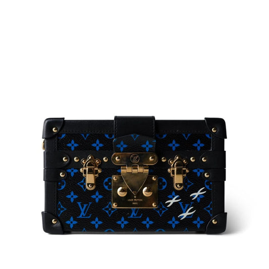 Louis Vuitton Monogram Petite Malle Blue Black