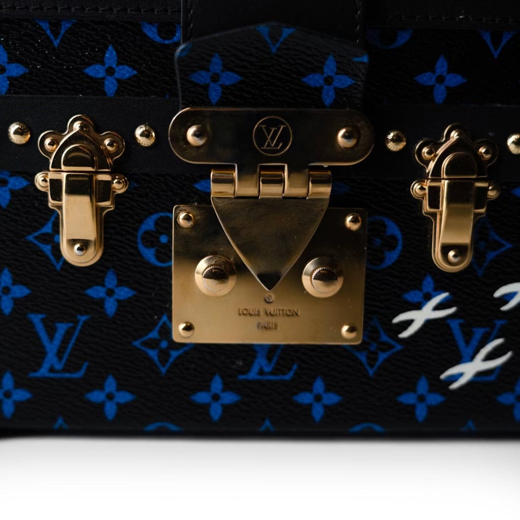 Louis Vuitton Monogram Petite Malle Blue Black