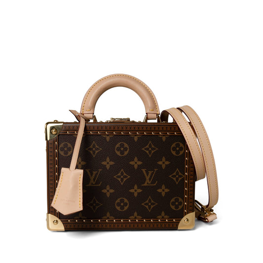Louis Vuitton Monogram Coated Canvas Petite Valise Top Handle Trunk Bag