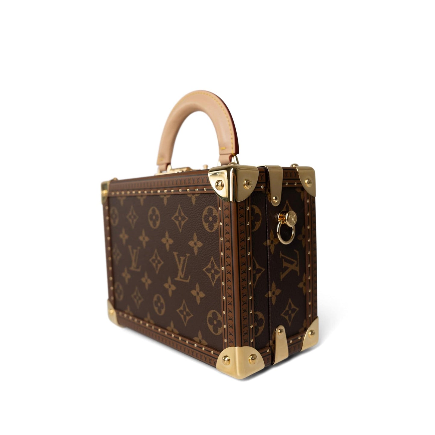Louis Vuitton Monogram Coated Canvas Petite Valise Top Handle Trunk Bag