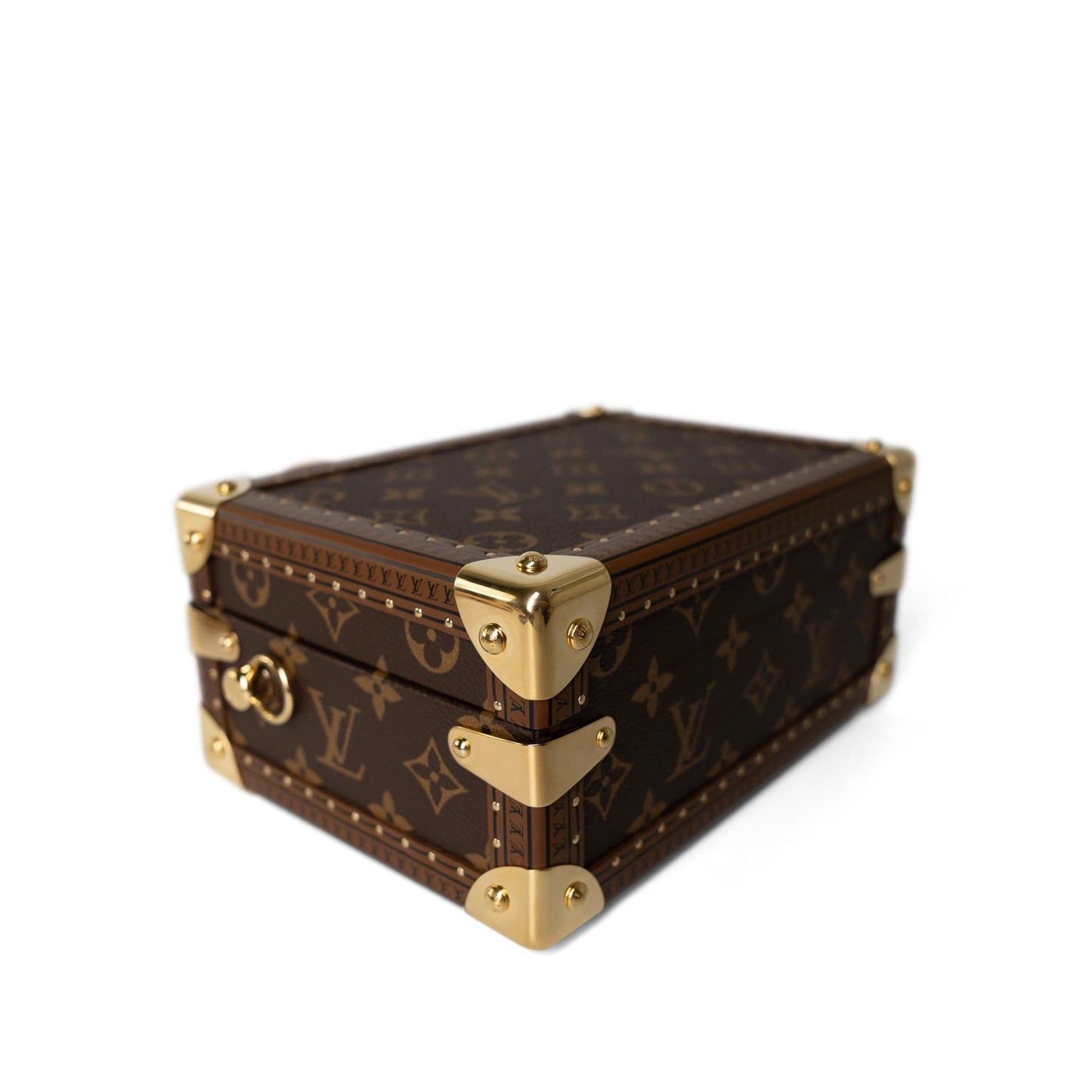 Louis Vuitton Monogram Coated Canvas Petite Valise Top Handle Trunk Bag