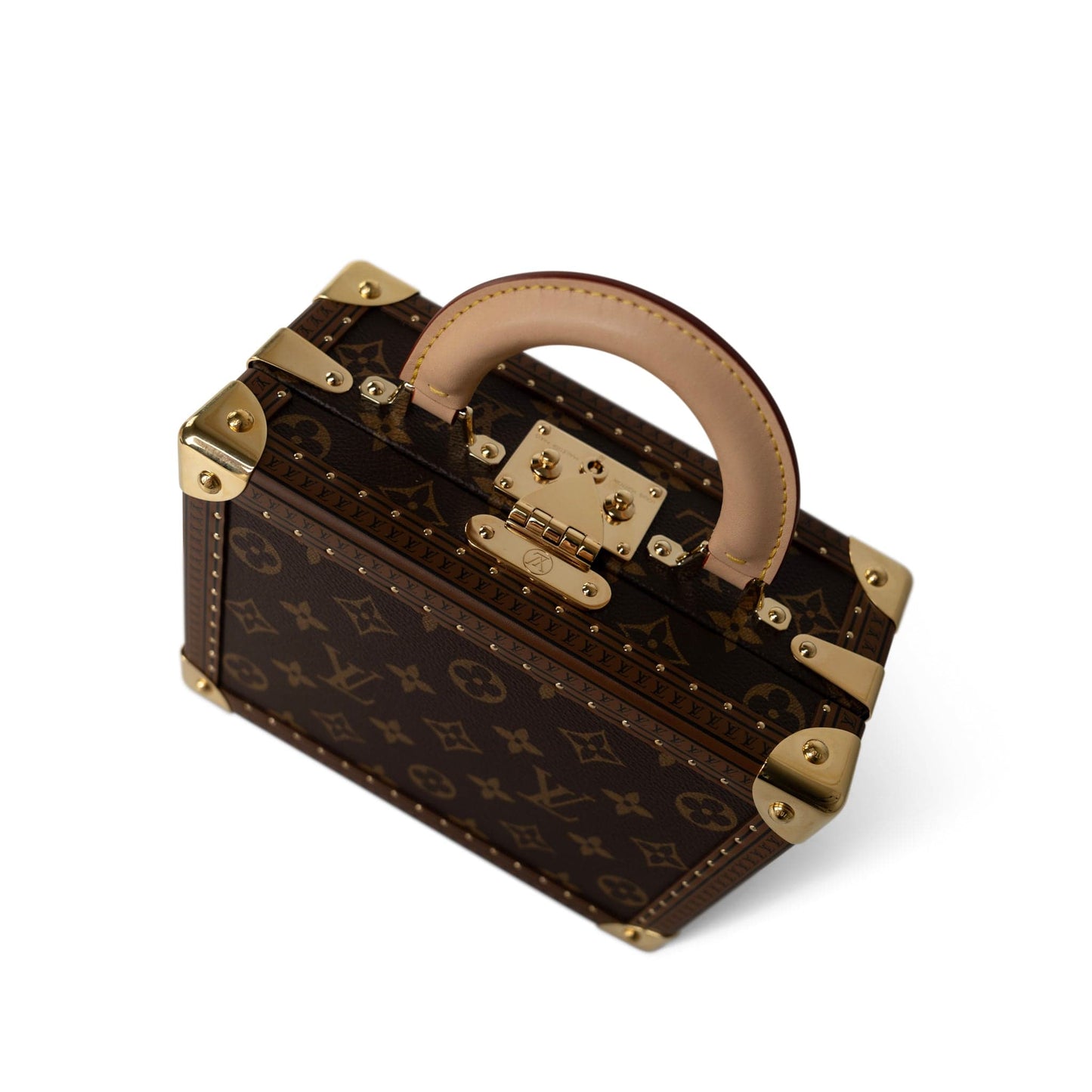 Louis Vuitton Monogram Coated Canvas Petite Valise Top Handle Trunk Bag