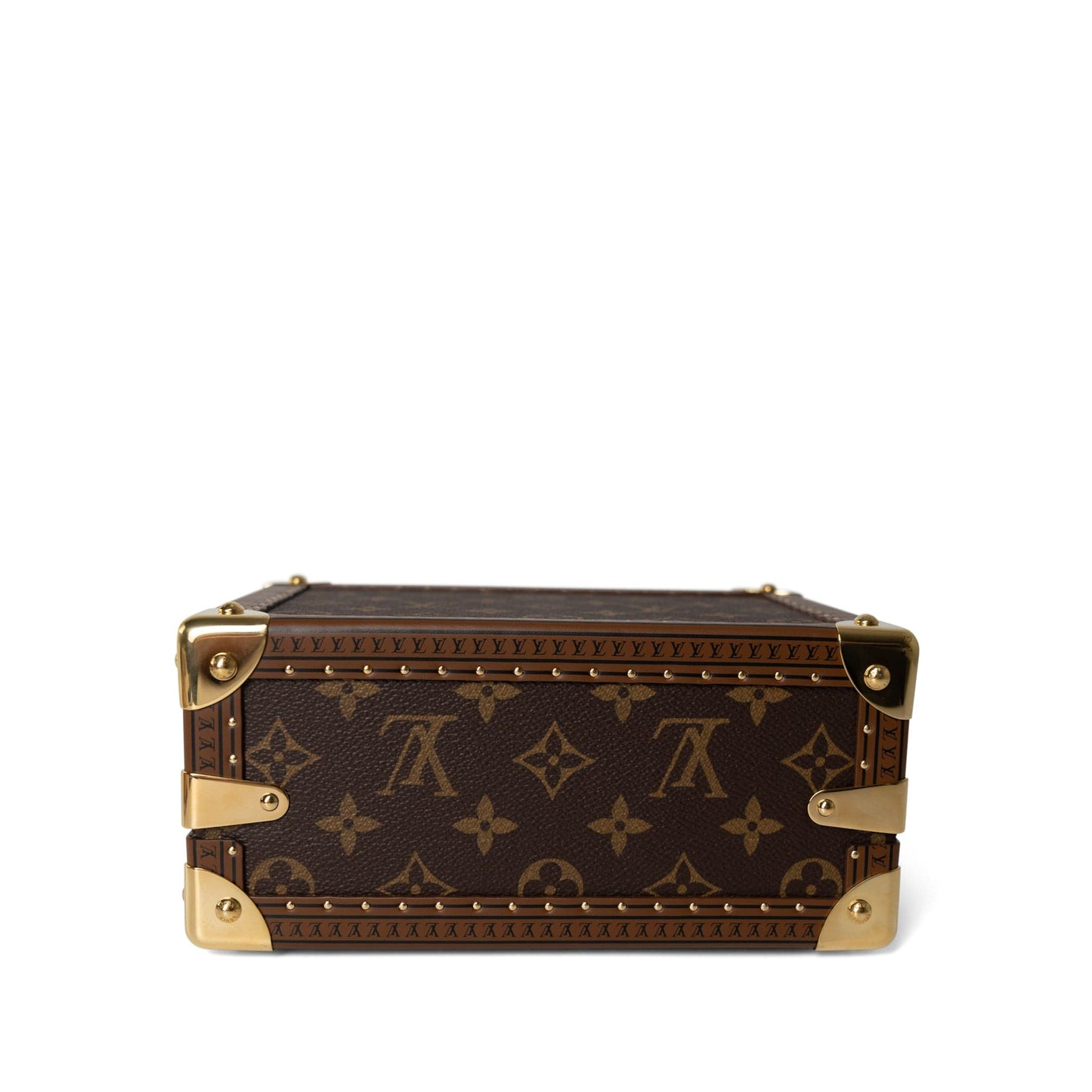 Louis Vuitton Monogram Coated Canvas Petite Valise Top Handle Trunk Bag