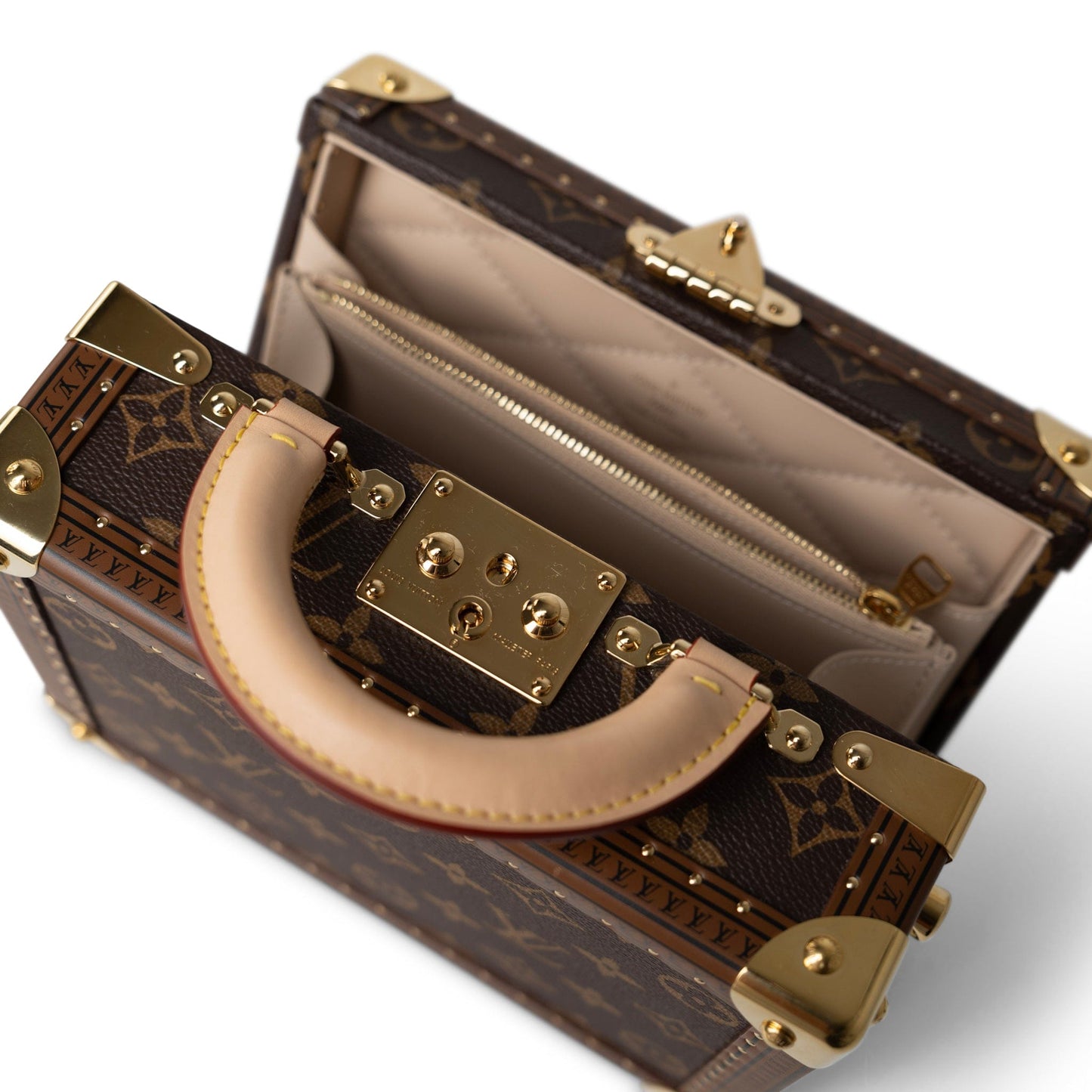 Louis Vuitton Monogram Coated Canvas Petite Valise Top Handle Trunk Bag