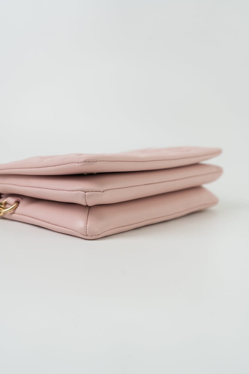 Louis Vuitton Pochette Coussin Light Pink Lambskin Embossed