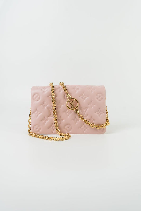 Louis Vuitton Pochette Coussin Light Pink Lambskin Embossed