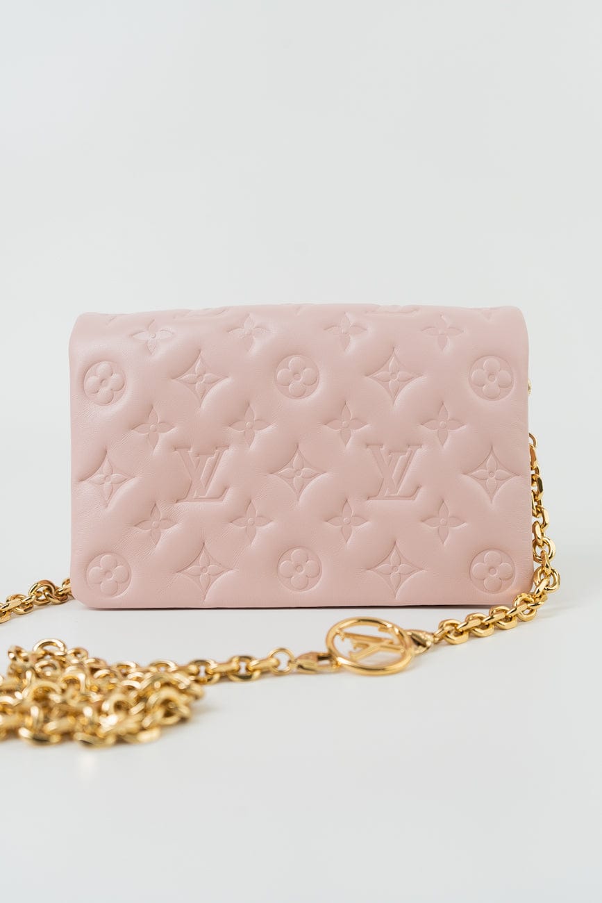 Louis Vuitton Pochette Coussin Light Pink Lambskin Embossed