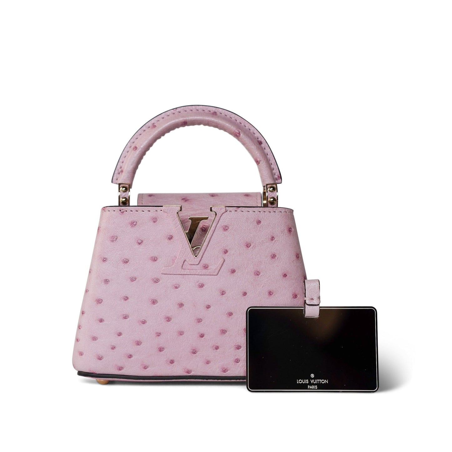 Louis Vuitton Capucines Nano Exotic Ostrich Pink