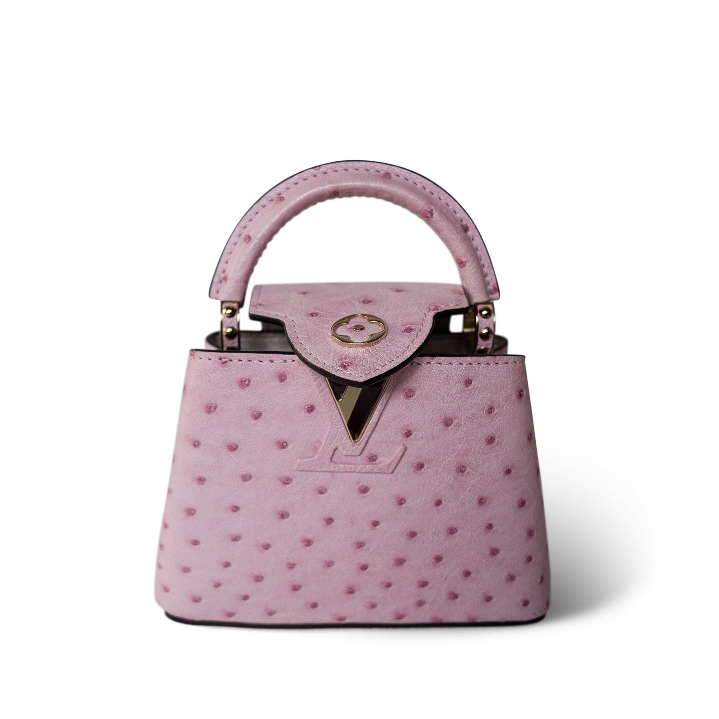 Louis Vuitton Capucines Nano Exotic Ostrich Pink