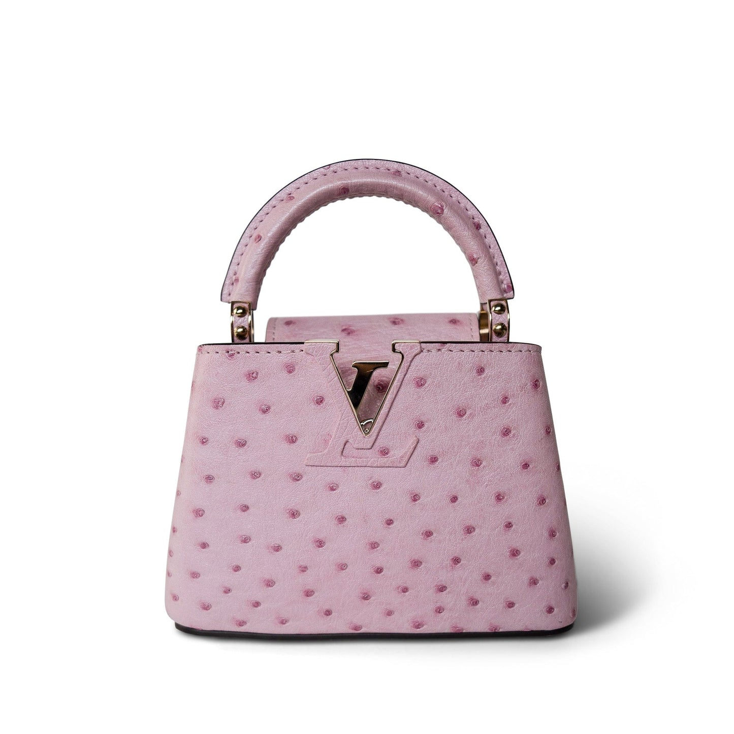 Louis Vuitton Capucines Nano Exotic Ostrich Pink